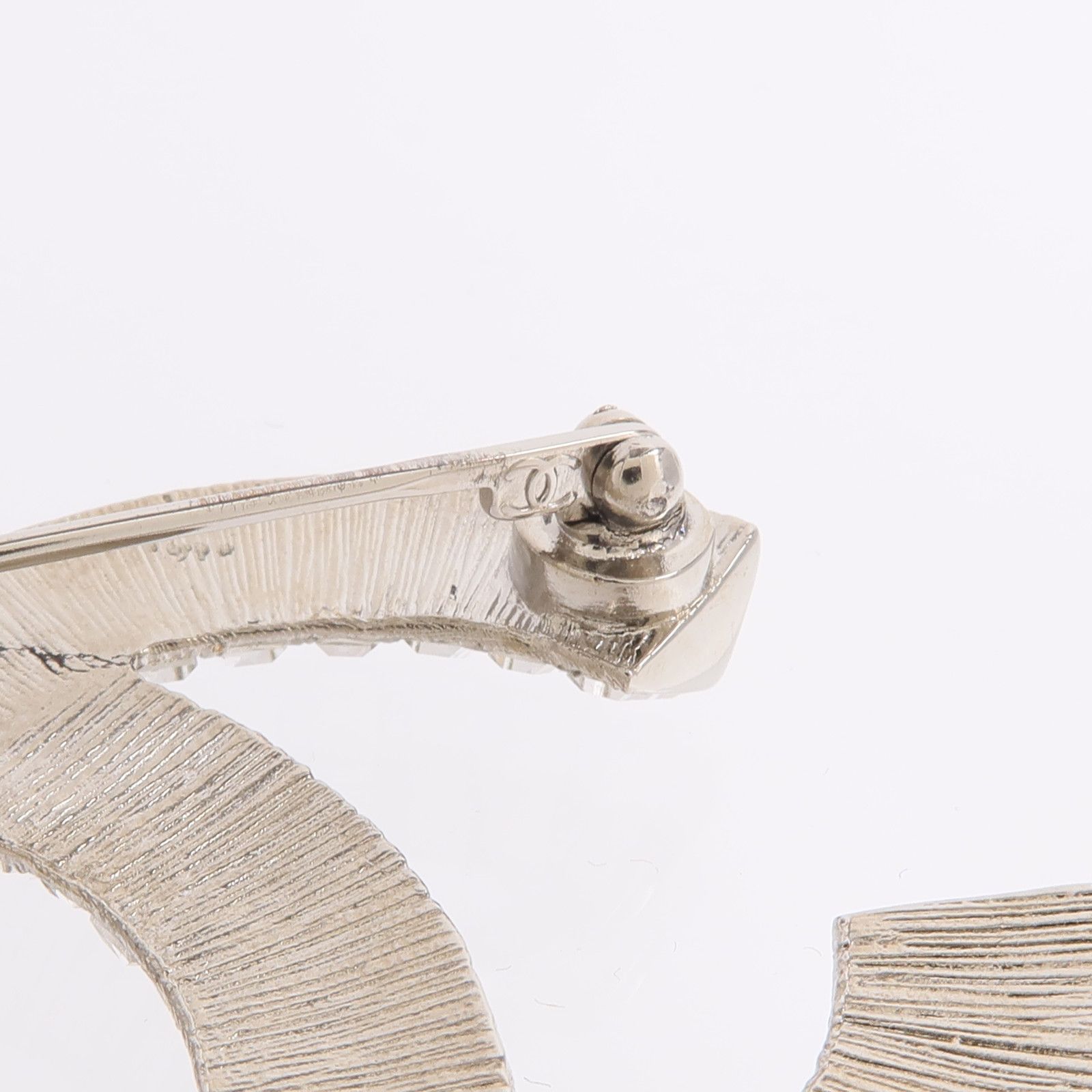 Clear Crystal CC Brooch — view 6