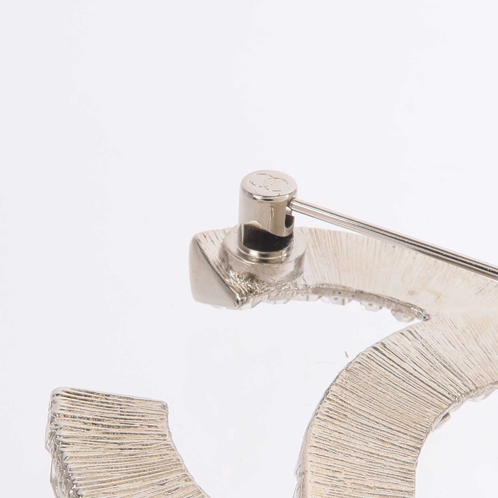 Clear Crystal CC Brooch — view 7