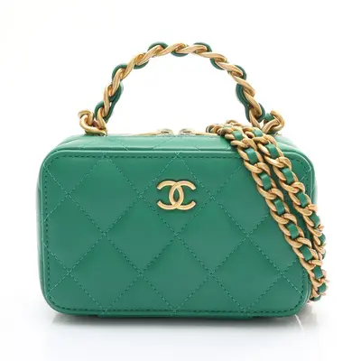 Afternoon Tea Top Handle Vanity Case Bag w/Strap