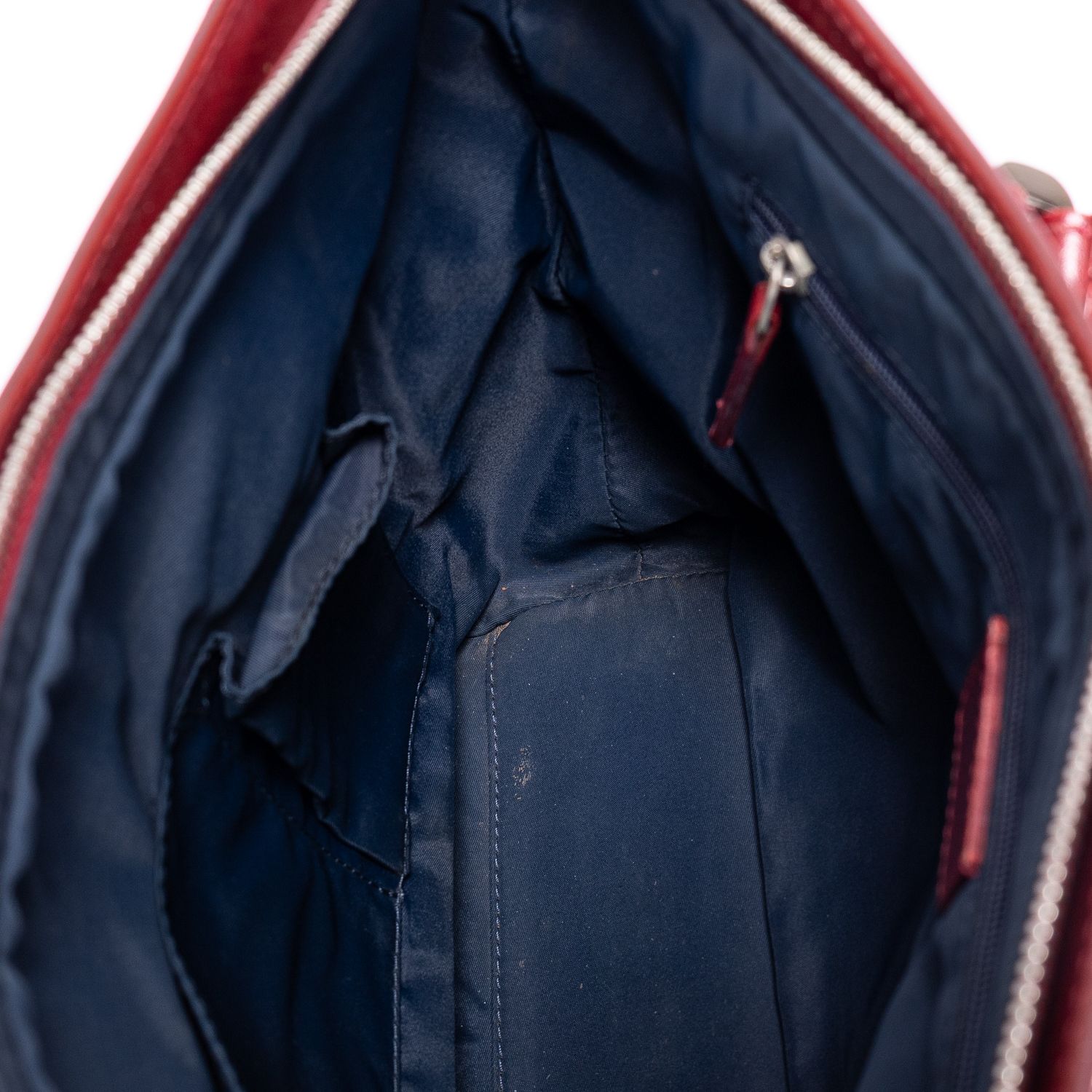 Trotter Zip Tote Trotter Navy/Burgundy Navy Canvas Silver — view 11