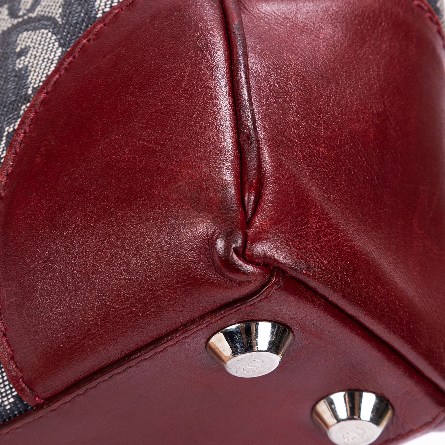 Trotter Zip Tote Trotter Navy/Burgundy Navy Canvas Silver — view 12