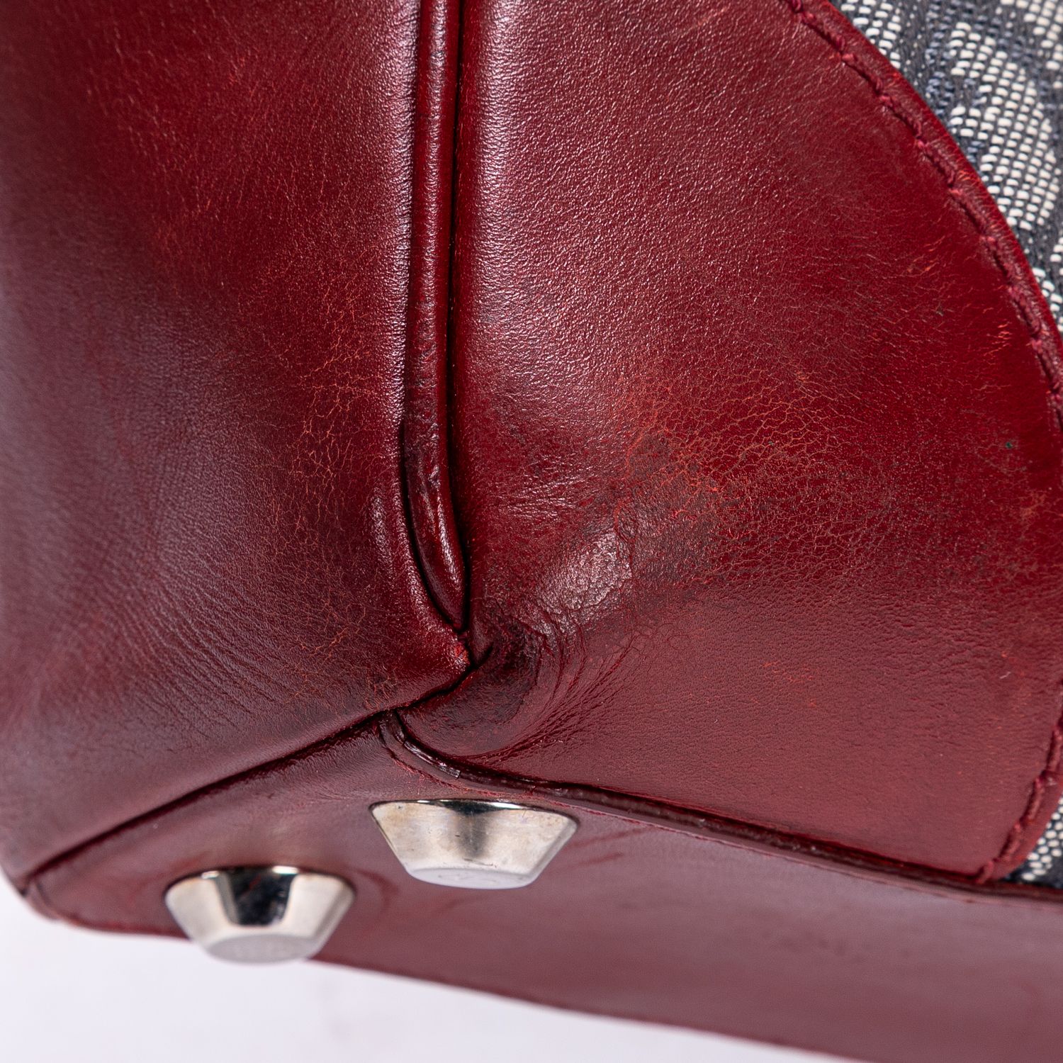 Trotter Zip Tote Trotter Navy/Burgundy Navy Canvas Silver — view 13