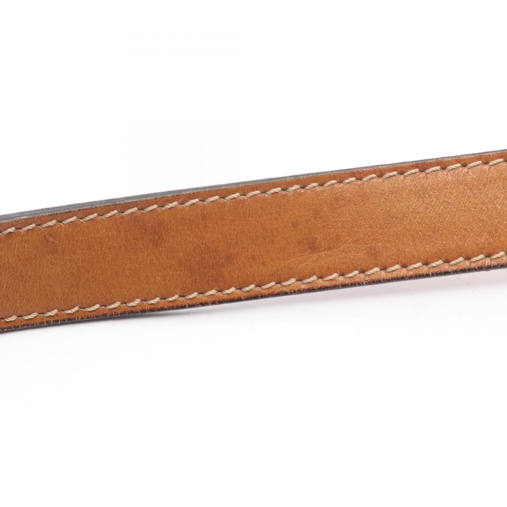 Gancini Shoulder Bag Khaki Brown Leather — view 12