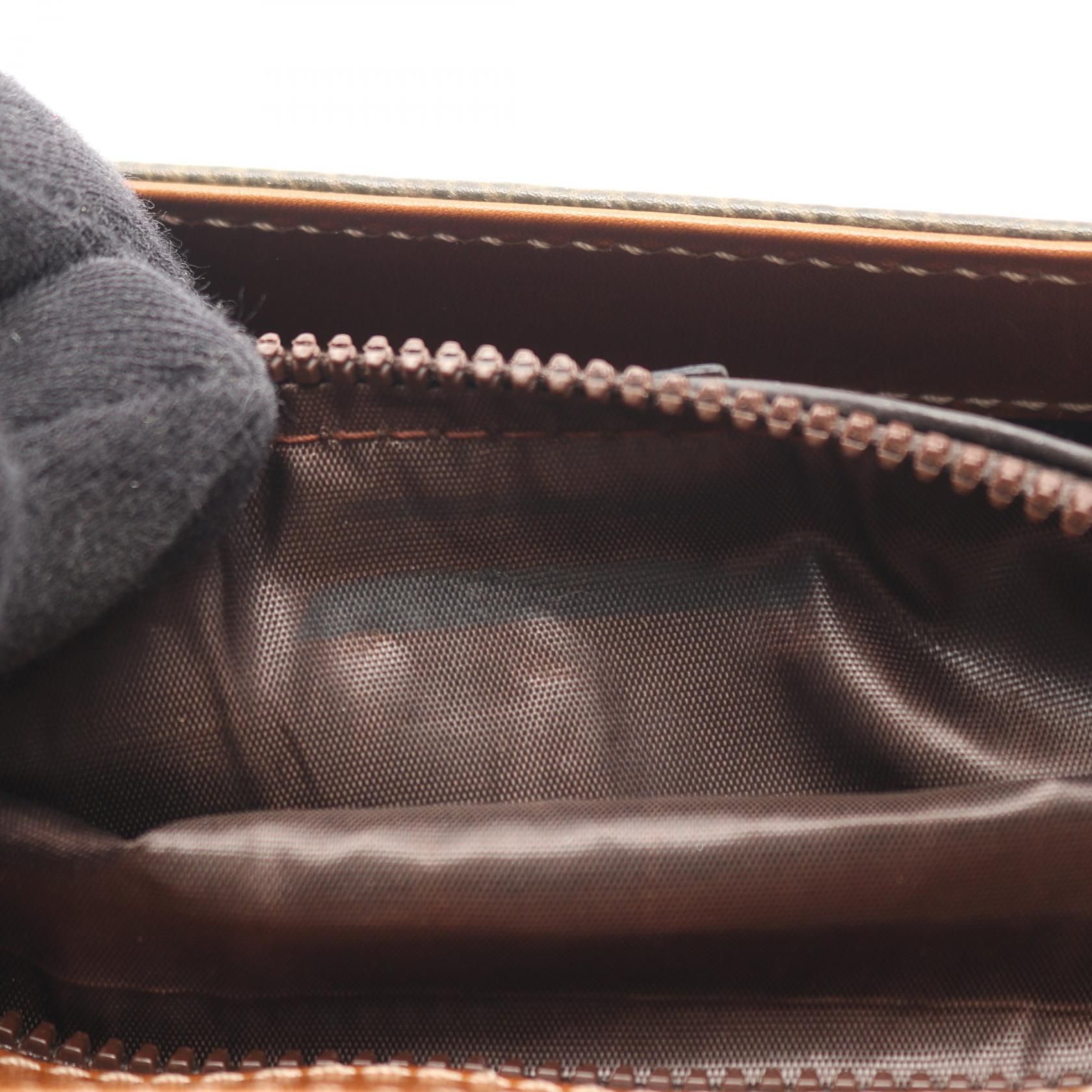 Gancini Shoulder Bag Khaki Brown Leather — view 5