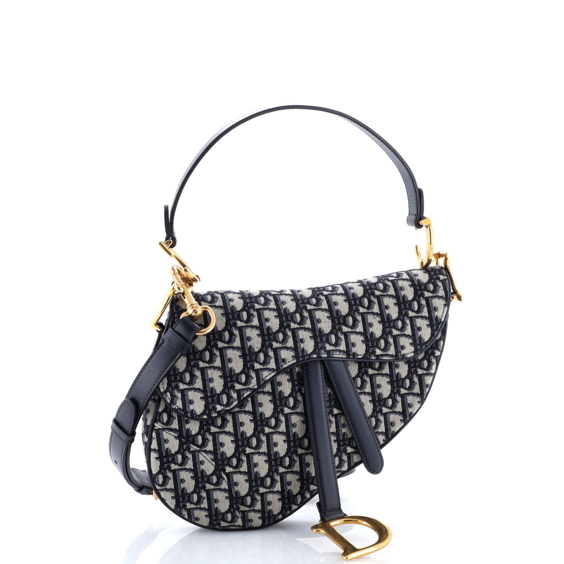Saddle Handbag With Strap Oblique Canvas Medium — view 2