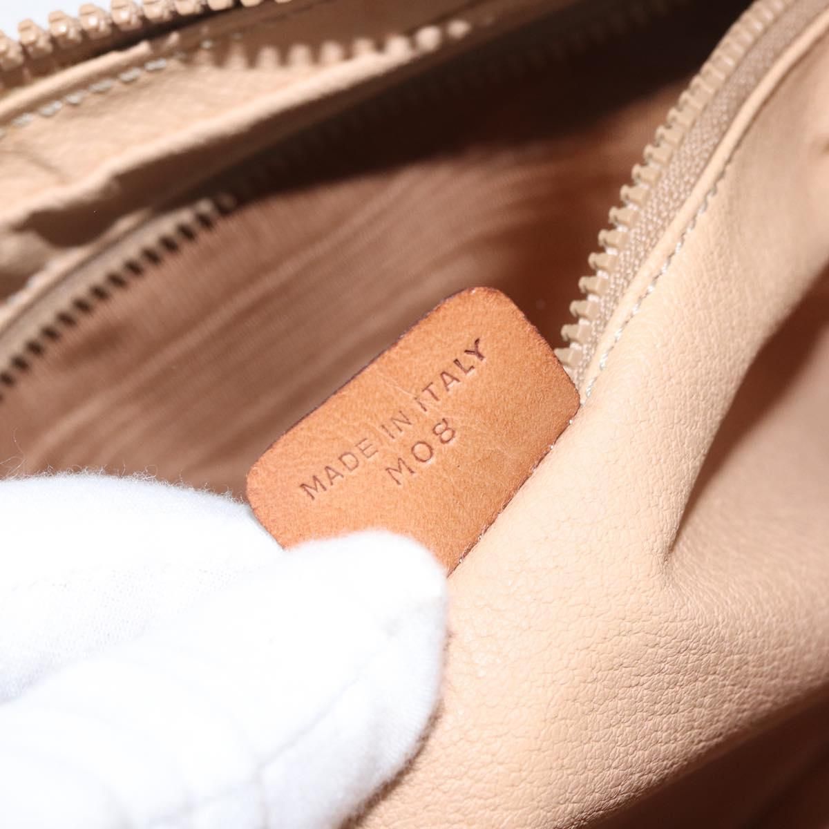 Macadam Canvas Clutch Bag Pvc Leather Beige Gold Auth — view 12