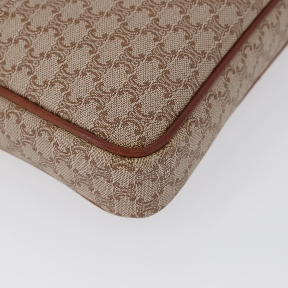 Macadam Canvas Clutch Bag Pvc Leather Beige Gold Auth — view 15