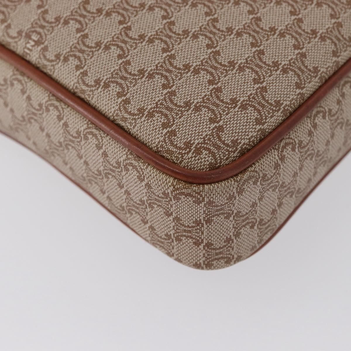 Macadam Canvas Clutch Bag Pvc Leather Beige Gold Auth — view 17