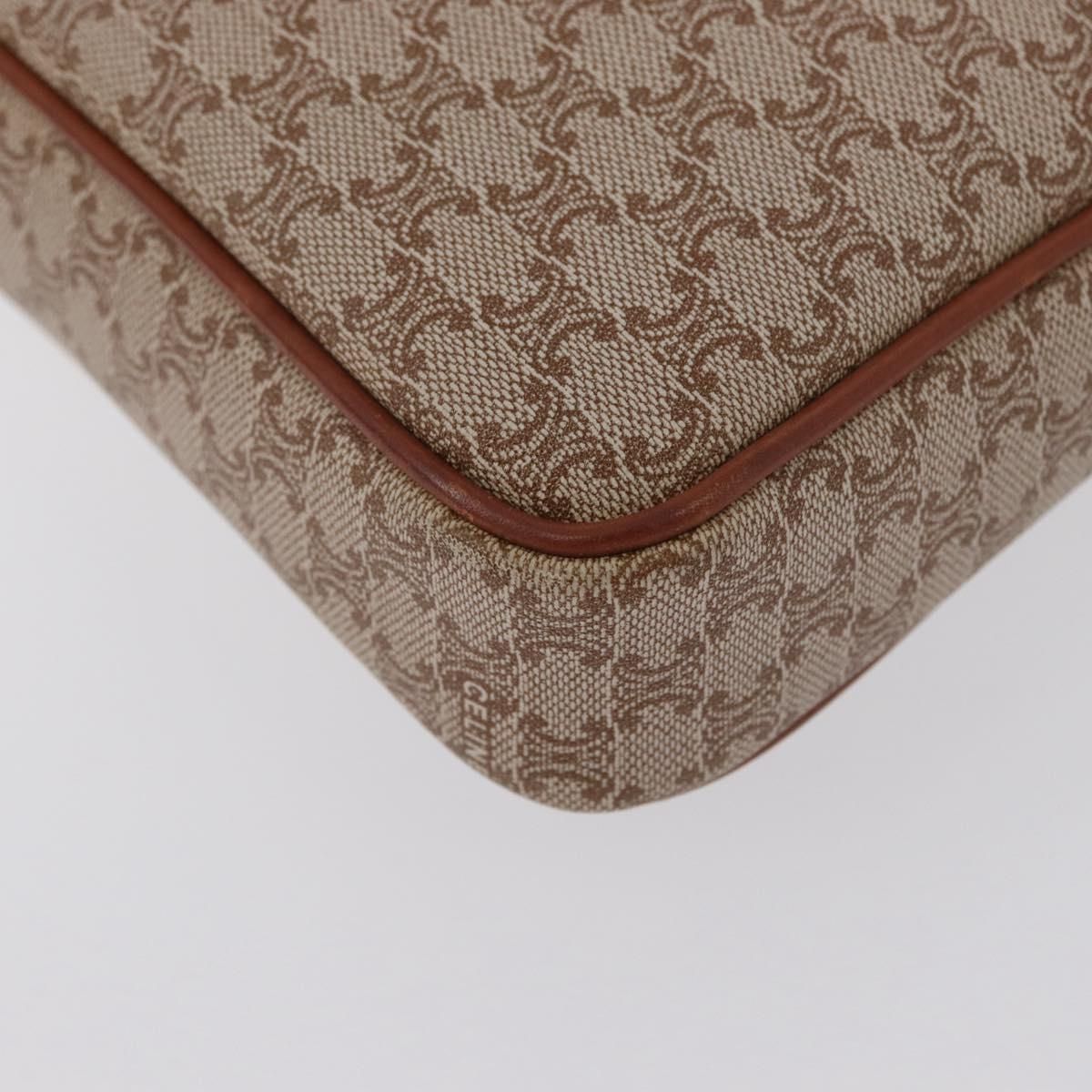 Macadam Canvas Clutch Bag Pvc Leather Beige Gold Auth — view 18