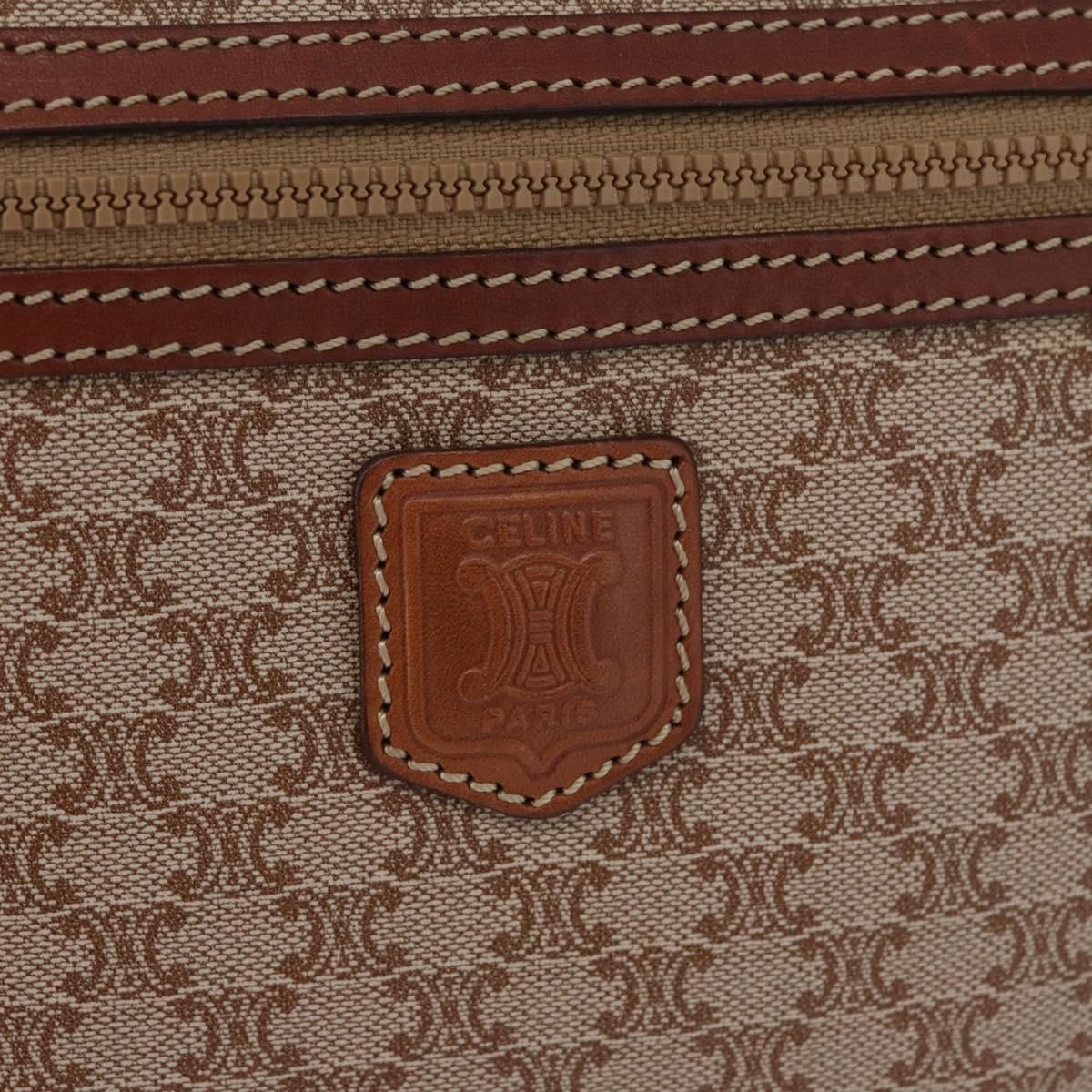 Macadam Canvas Clutch Bag Pvc Leather Beige Gold Auth — view 20