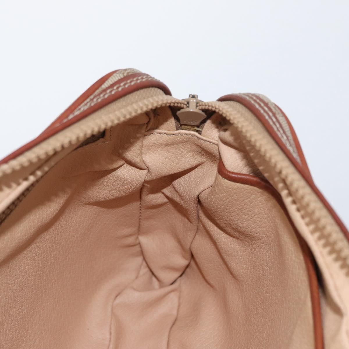 Macadam Canvas Clutch Bag Pvc Leather Beige Gold Auth — view 22