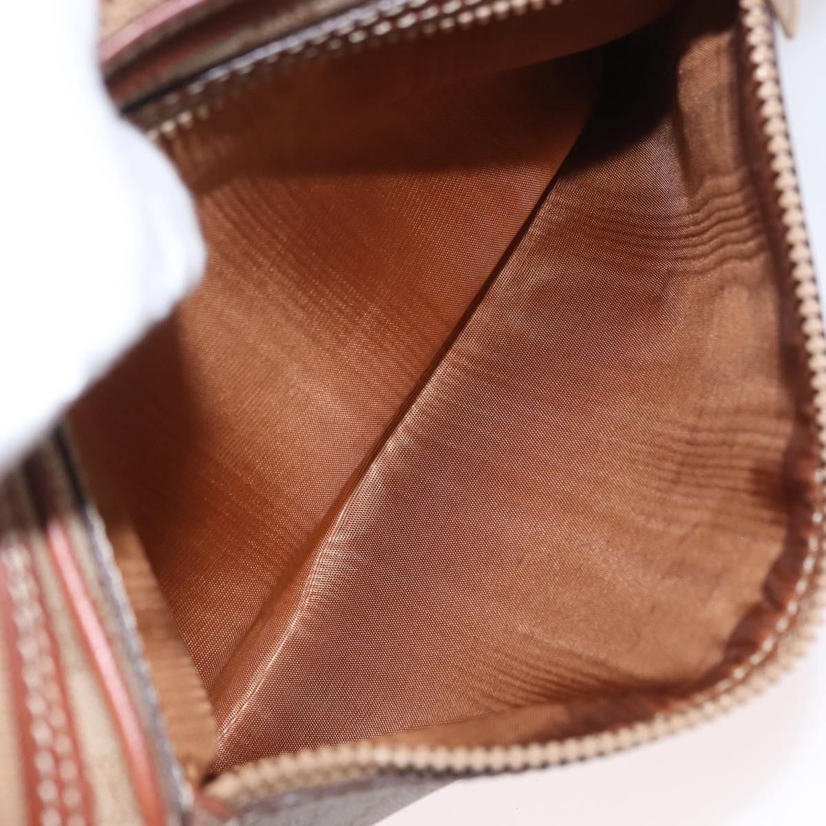 Macadam Canvas Clutch Bag Pvc Leather Beige Gold Auth — view 25