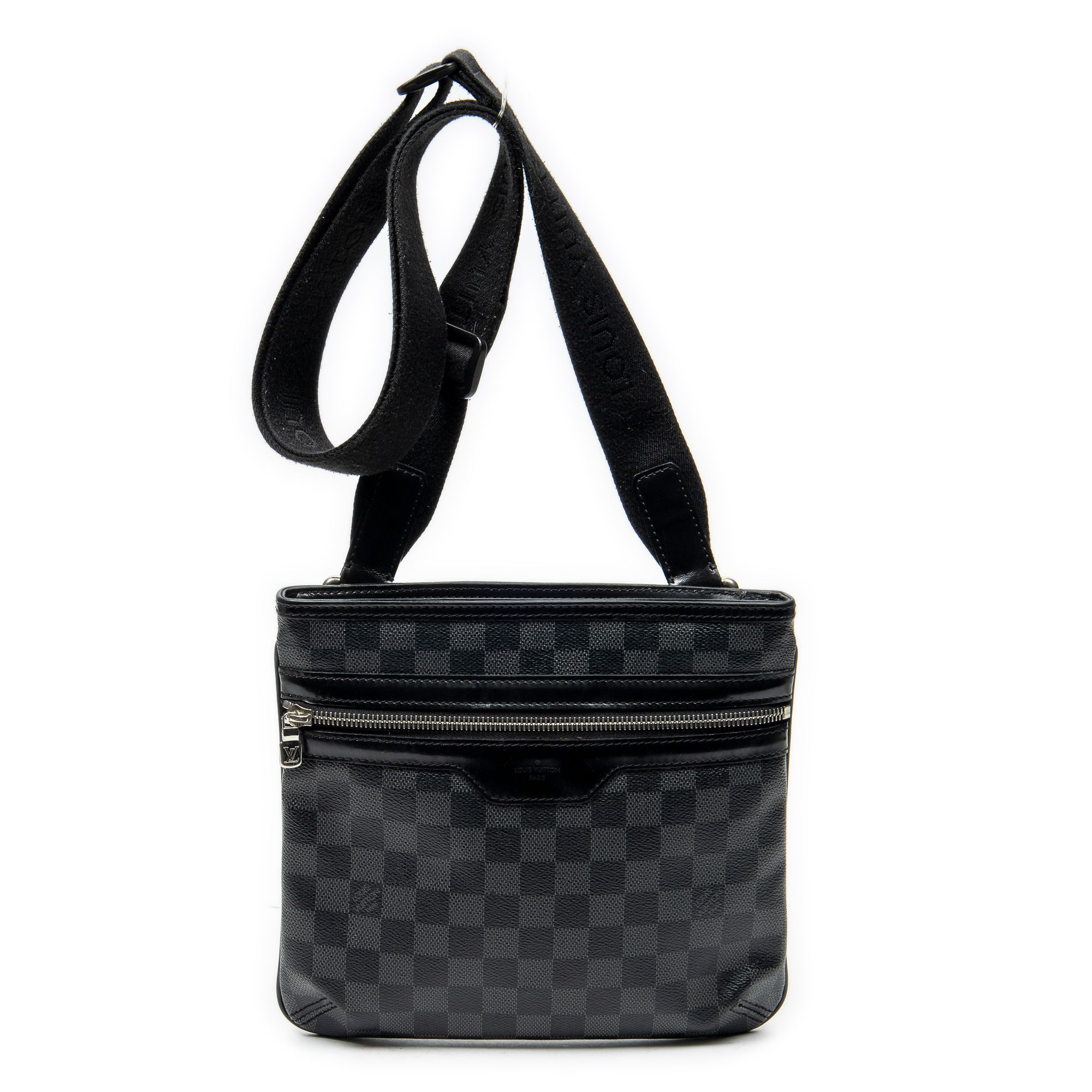 Thomas Black/Grey Damier Graphite Silver Brass