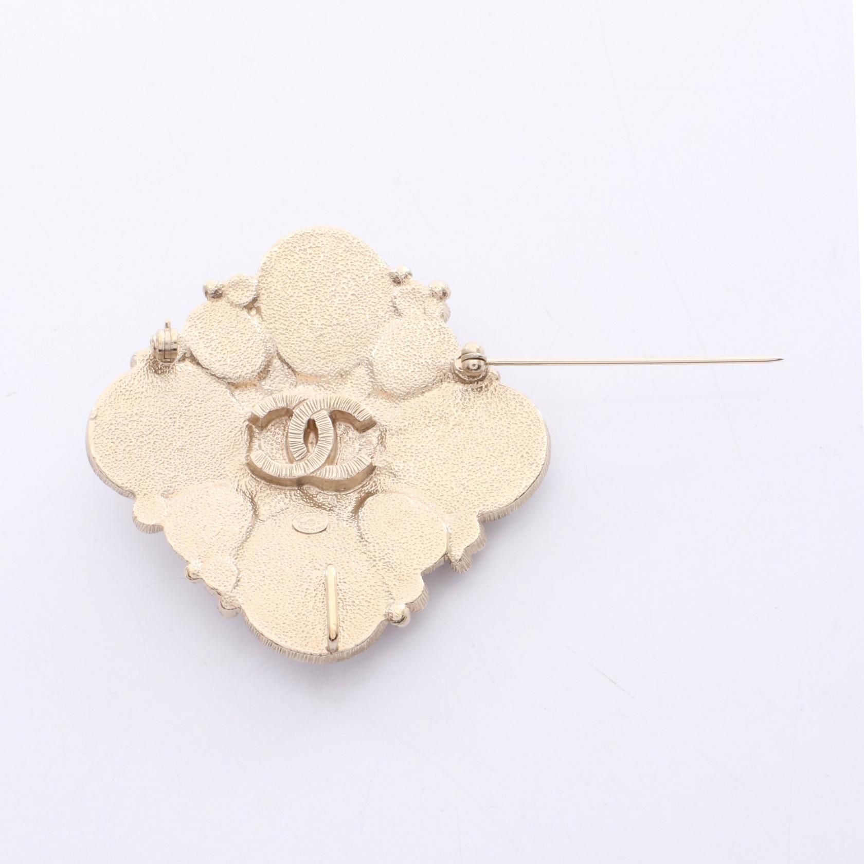 Artificial Pearl / Rhinestone, Gold — view 2