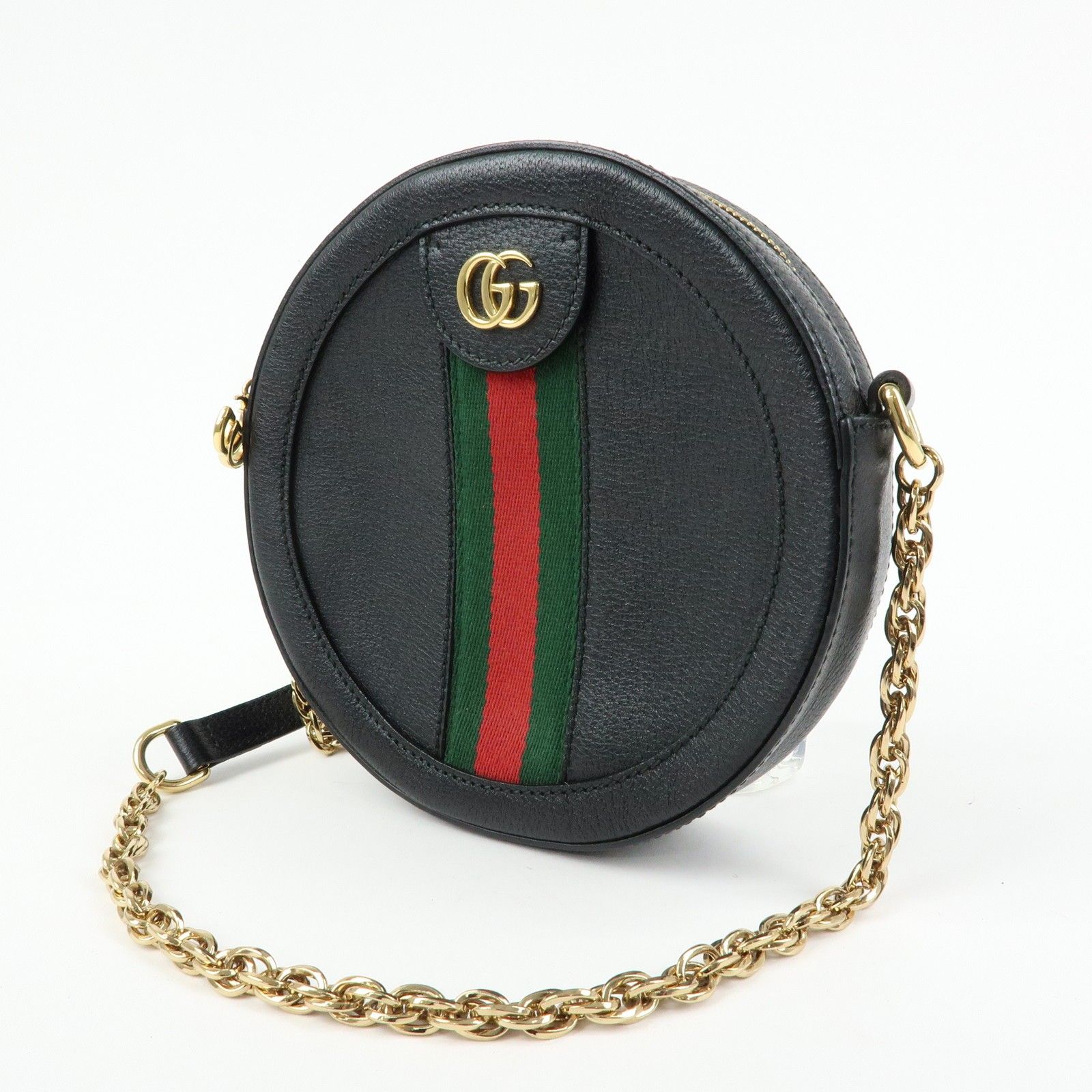 Ophidia Sherry GG Marmont Mini Round Shoulder Bag 550618 — view 3