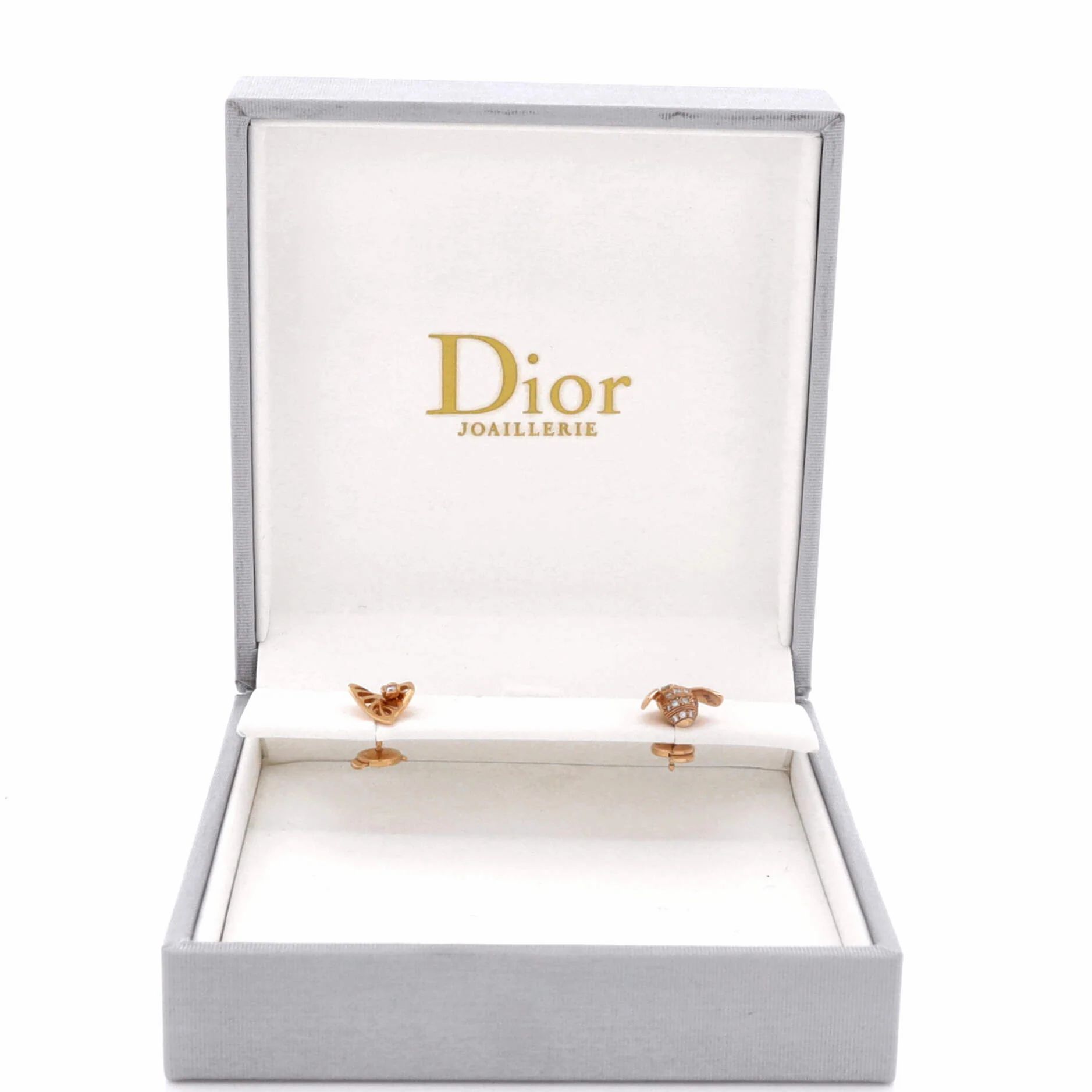 La Rose Dior Pre Catelan Earrings 18K Rose Gold With Diamonds — view 2