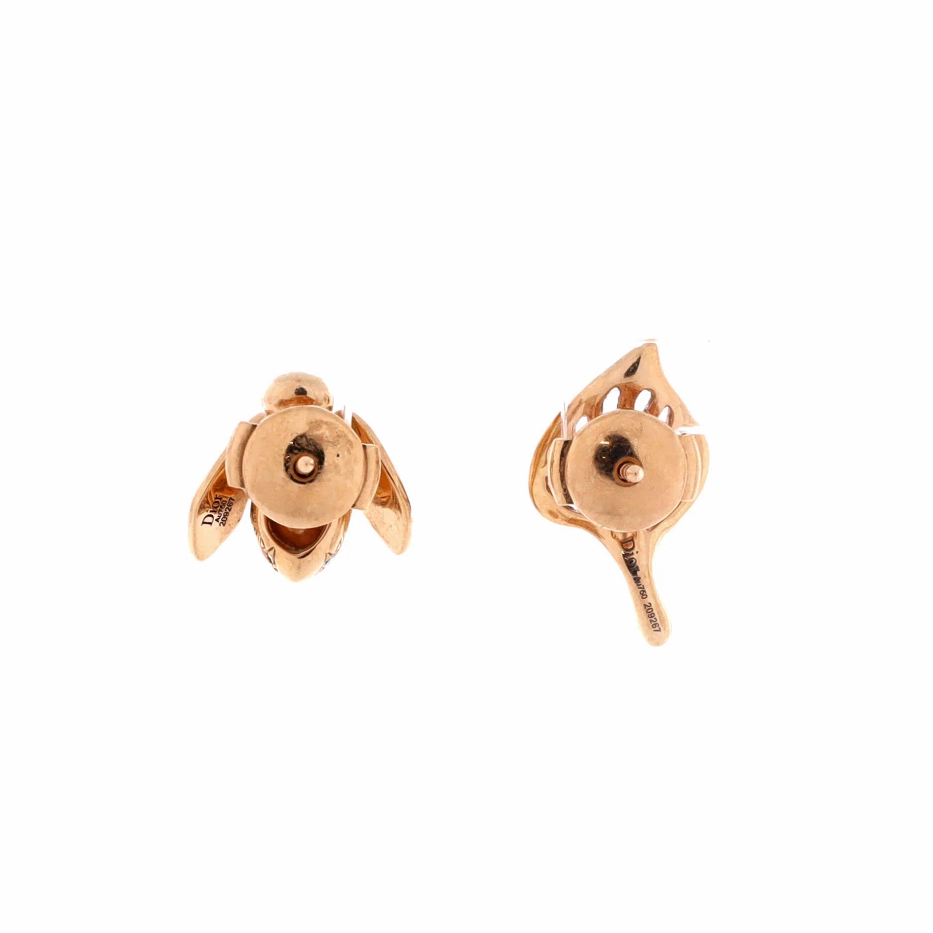 La Rose Dior Pre Catelan Earrings 18K Rose Gold With Diamonds — view 3