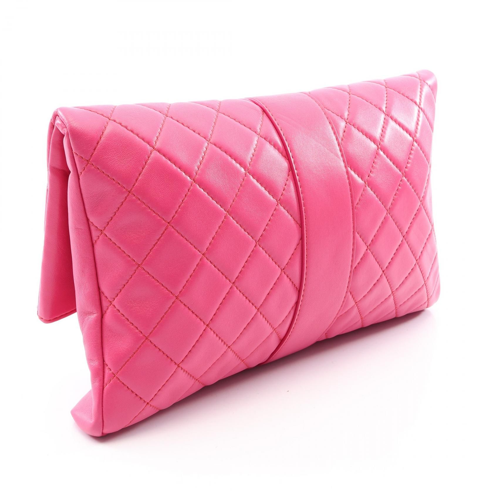 Grip Clutch, Pink Lambskin — view 2