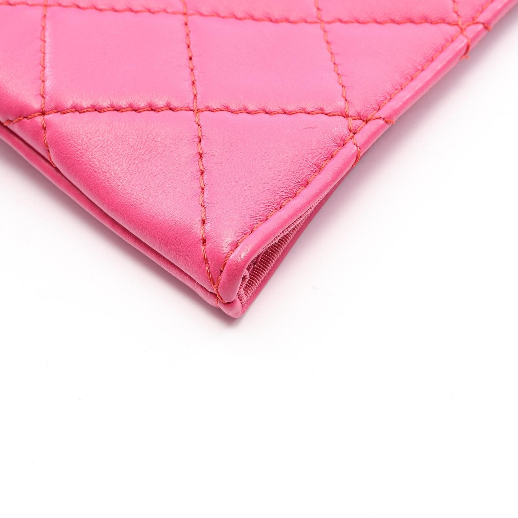 Grip Clutch, Pink Lambskin — view 7
