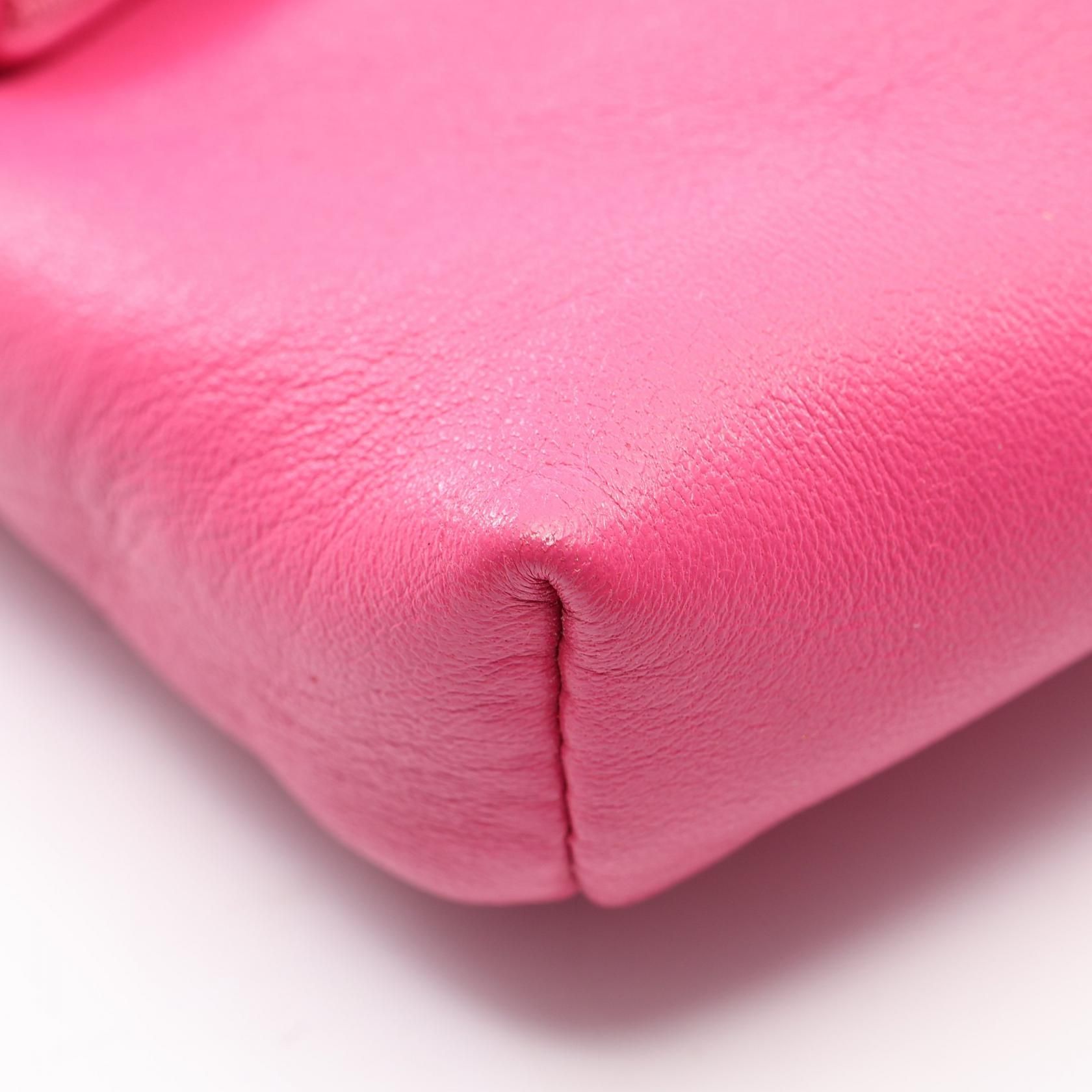 Grip Clutch, Pink Lambskin — view 9