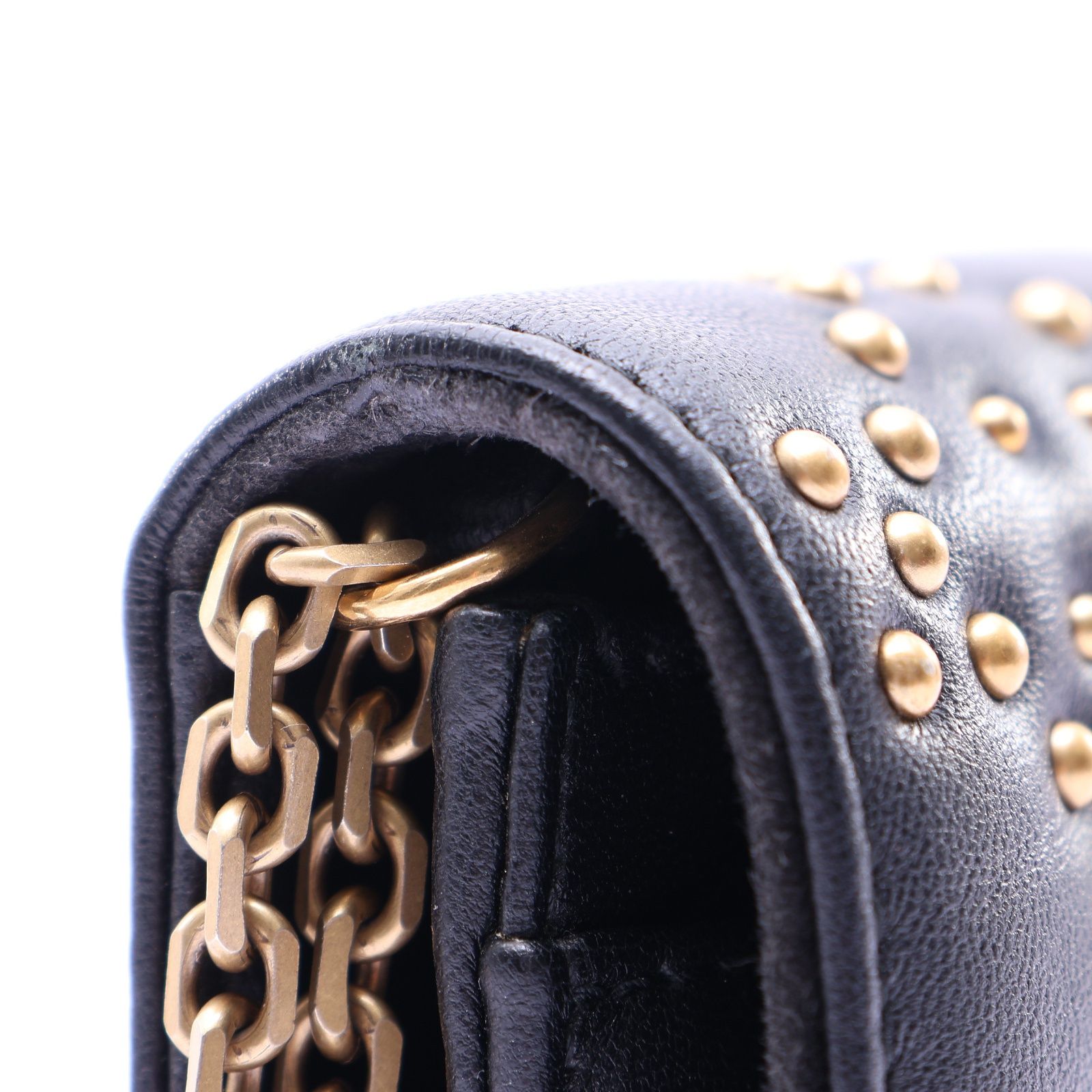 Addict Lambskin Studded Flap Shoulder Bag — view 14