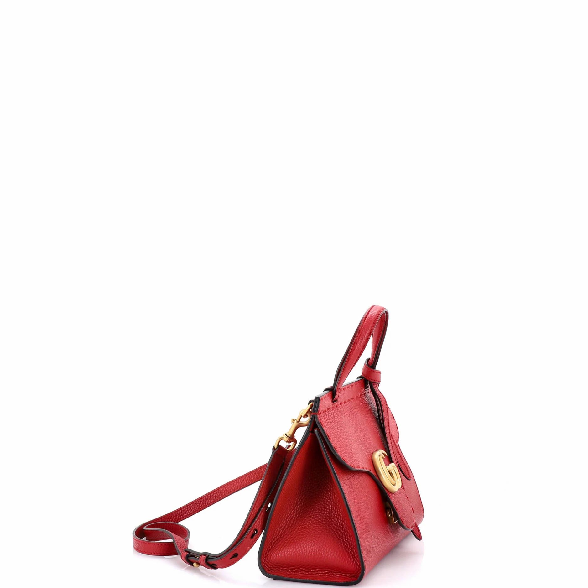 Gg Marmont Top Handle Bag Leather Mini — view 2