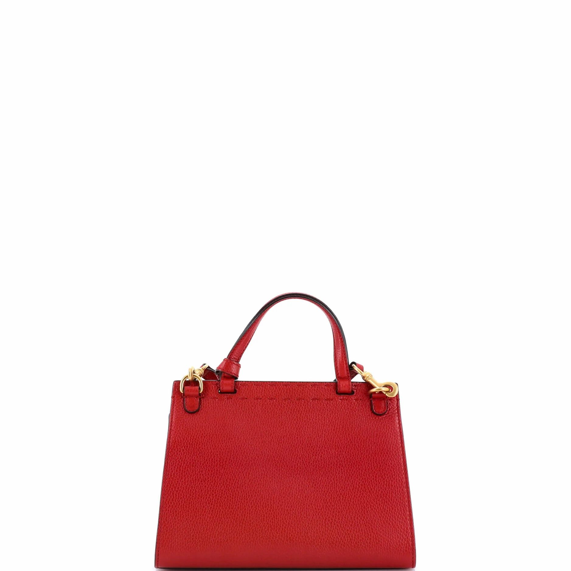 Gg Marmont Top Handle Bag Leather Mini — view 3