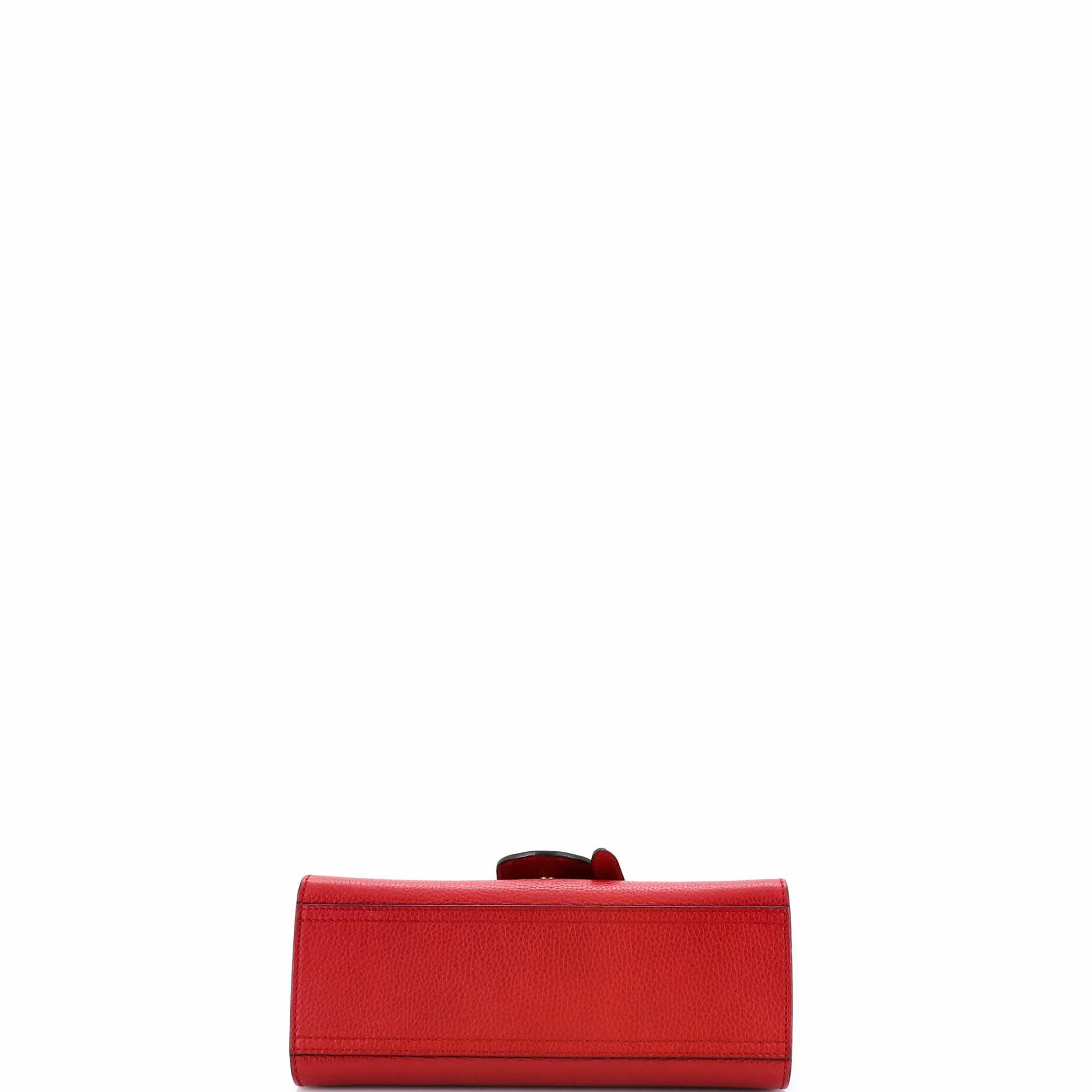 Gg Marmont Top Handle Bag Leather Mini — view 4