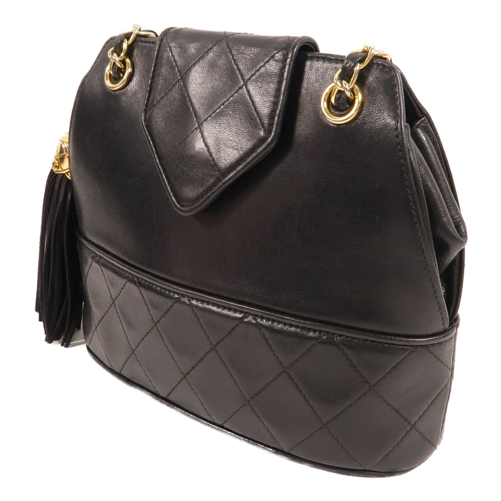 Quilted CC Tassel Shoulder Bag — view 3