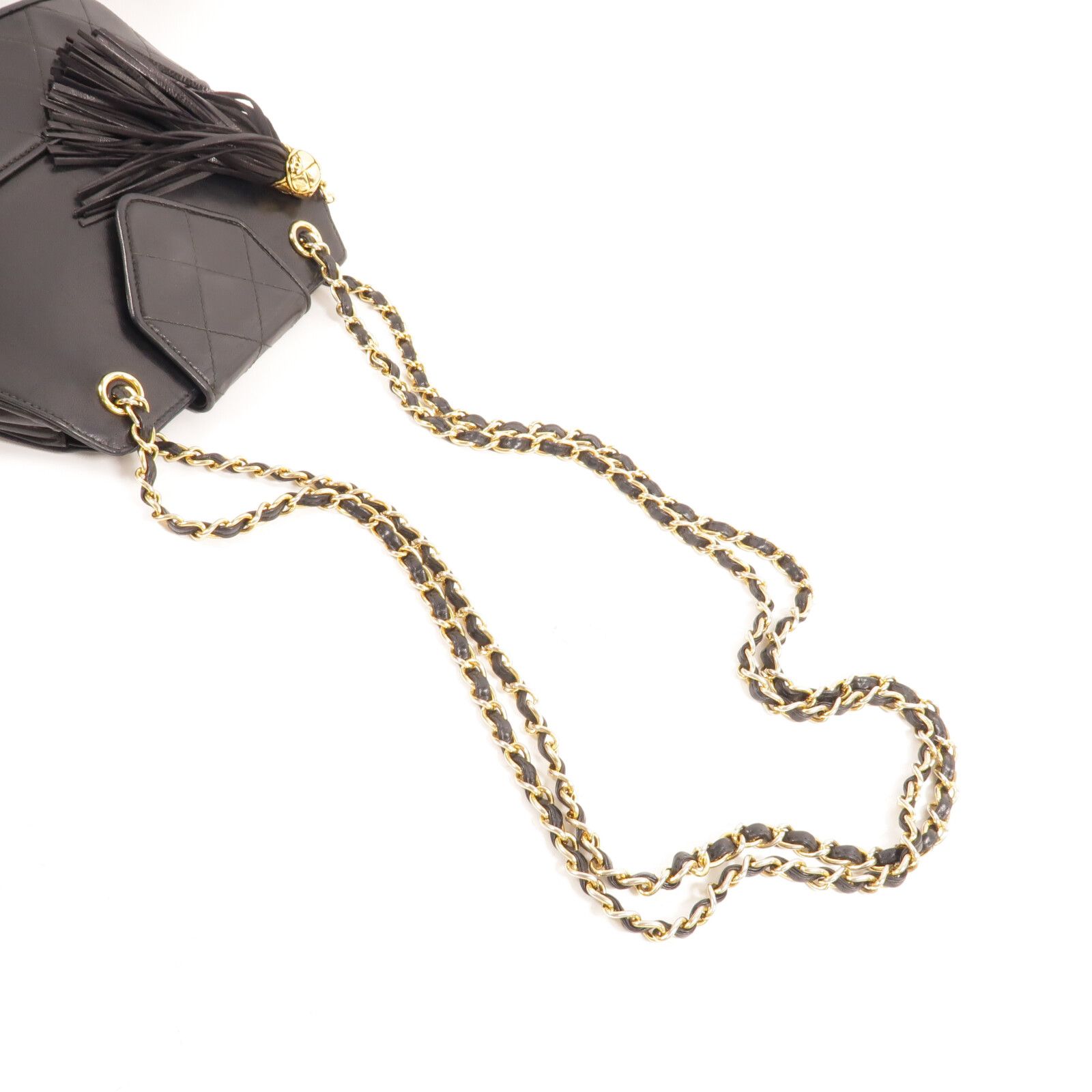Quilted CC Tassel Shoulder Bag — view 6
