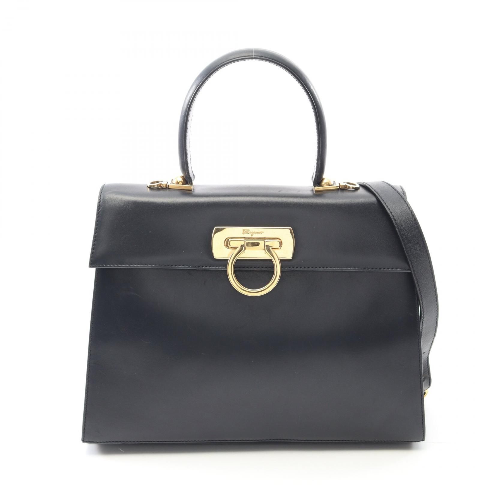 Gancini Top Handle Bag w/Strap