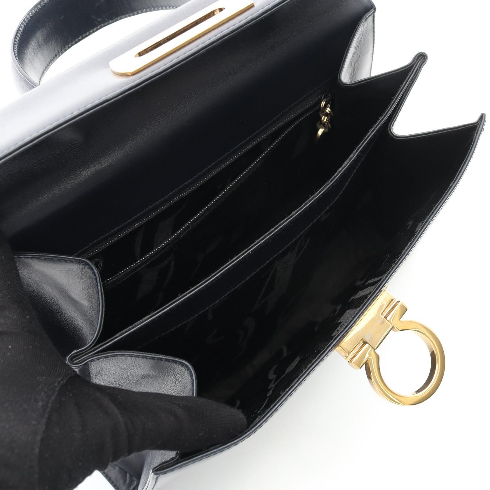Gancini Top Handle Bag w/Strap — view 3