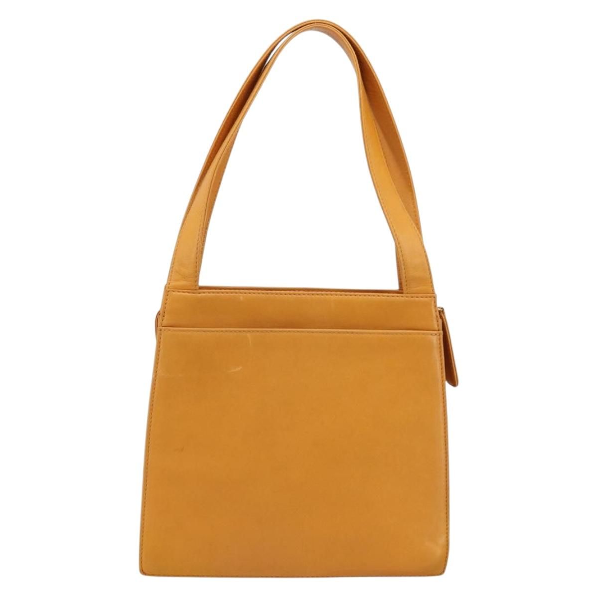 Lambskin Leather Embroidered Logo Tote — view 2