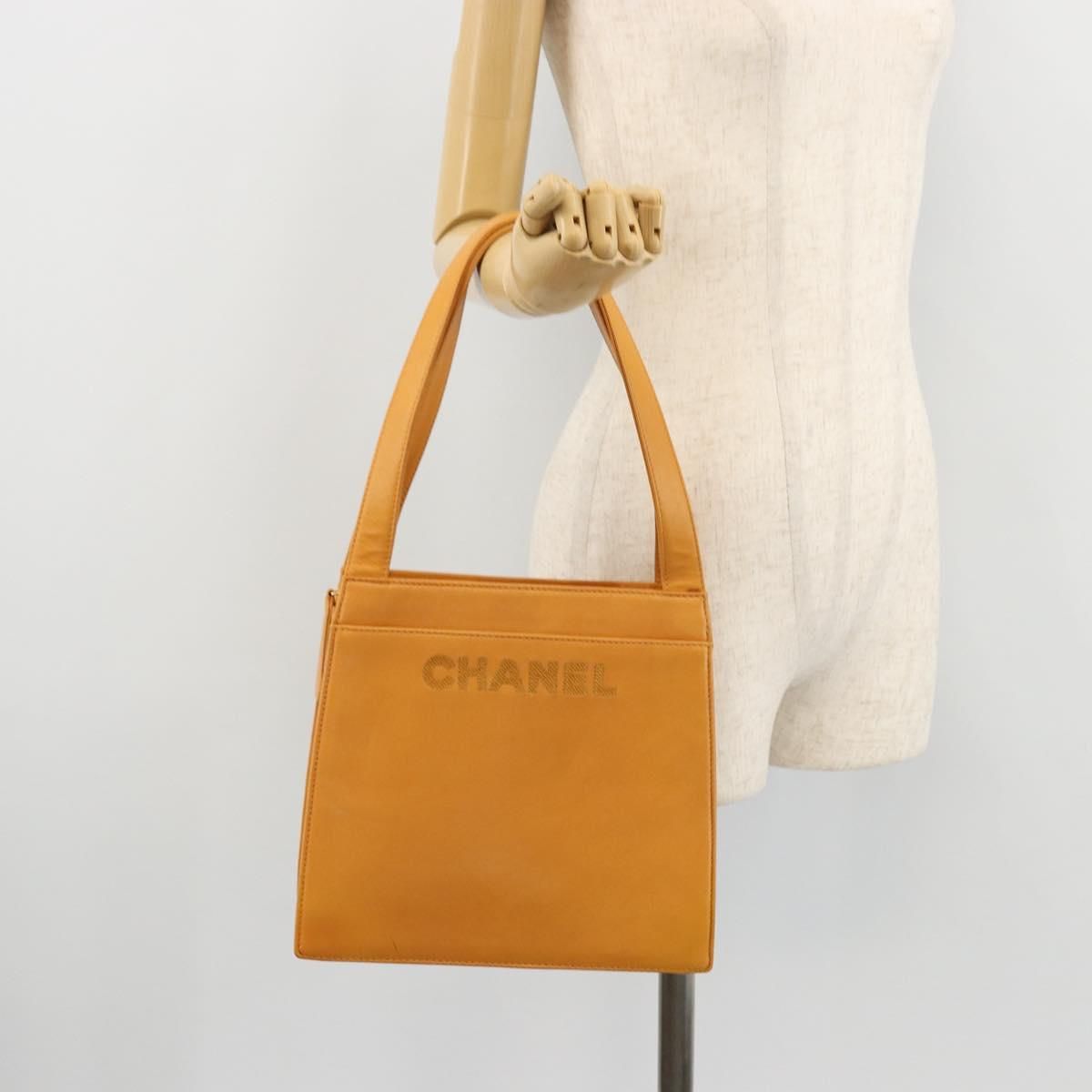 Lambskin Leather Embroidered Logo Tote — view 25