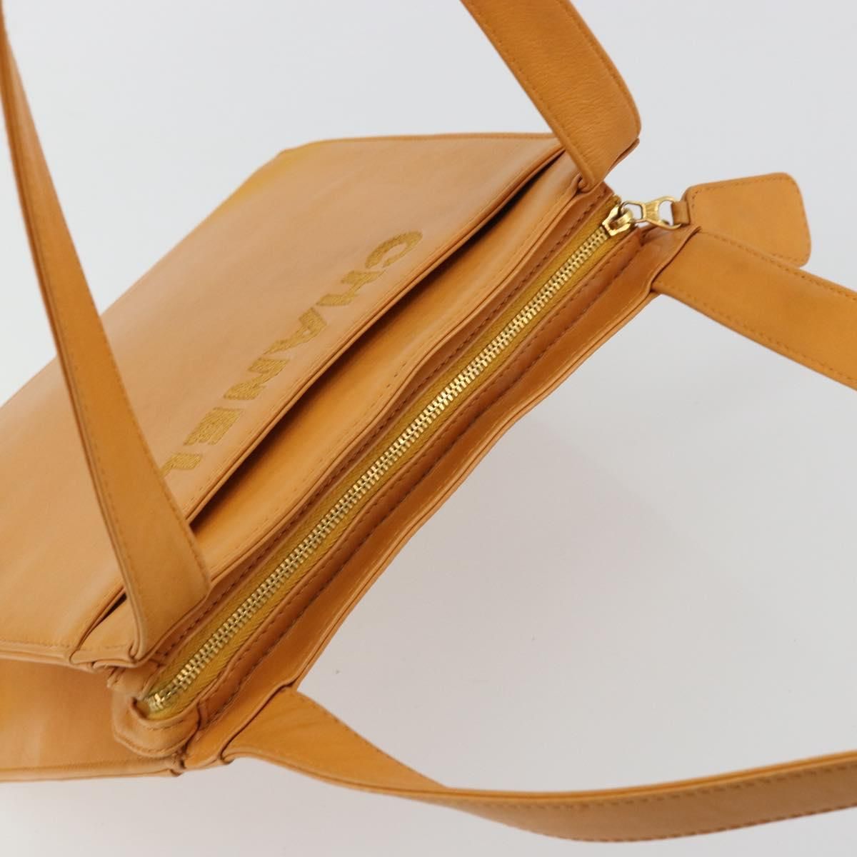 Lambskin Leather Embroidered Logo Tote — view 6