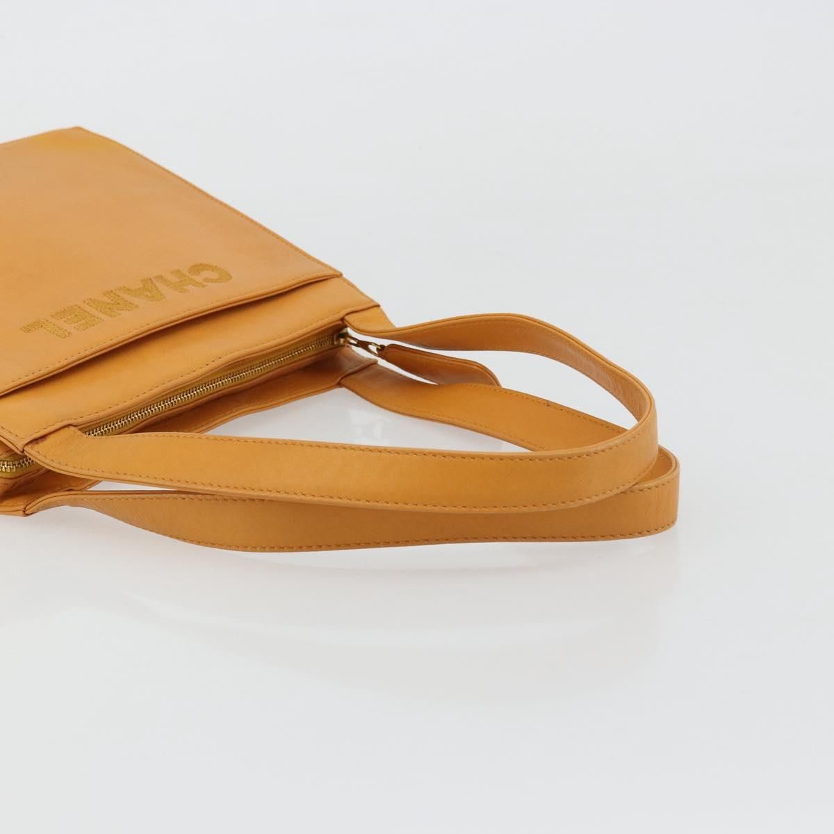 Lambskin Leather Embroidered Logo Tote — view 7