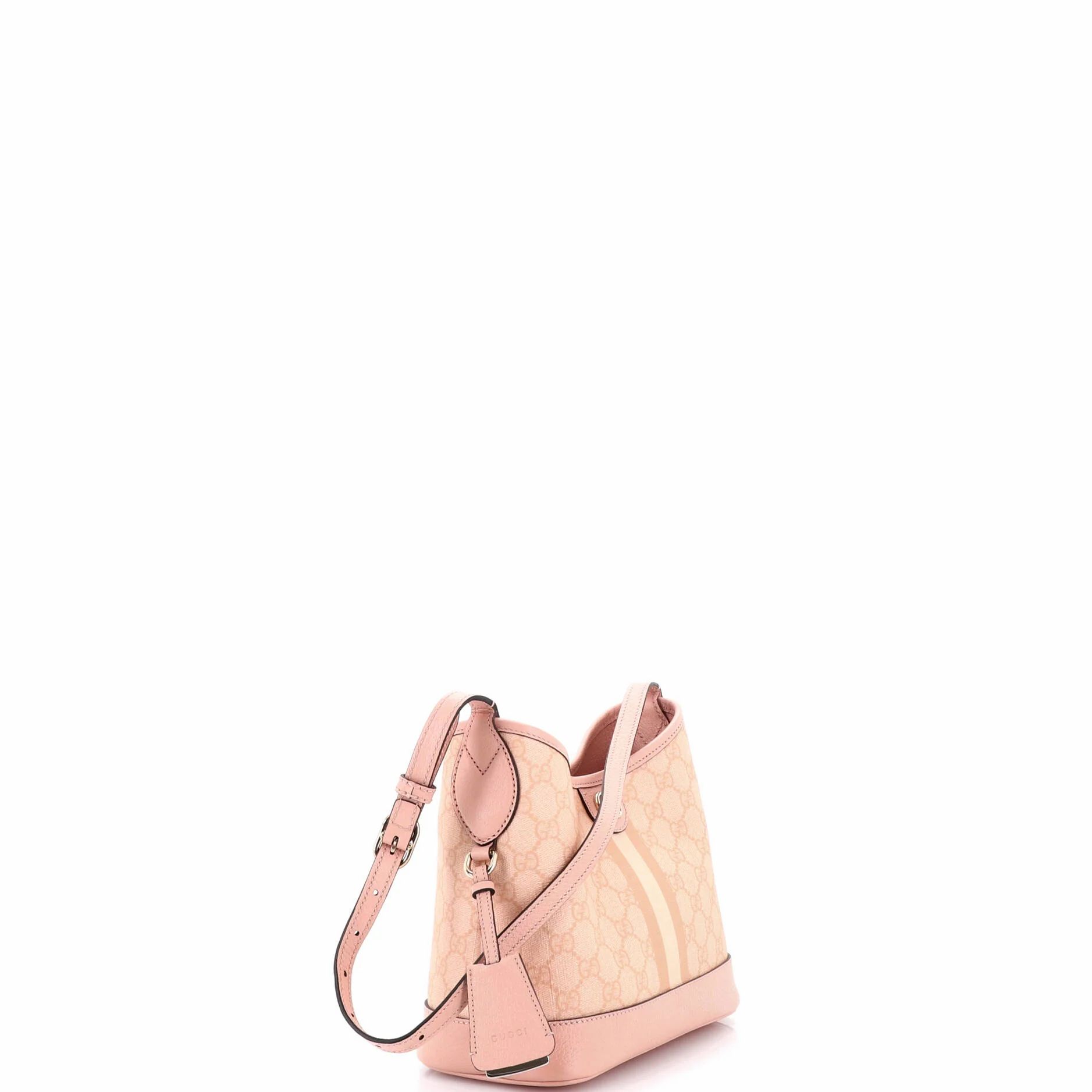 Ophidia Open Bucket Bag Gg Coated Canvas With Leather Small — view 2