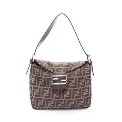 Zucca Shoulder Bag Brown Canvas