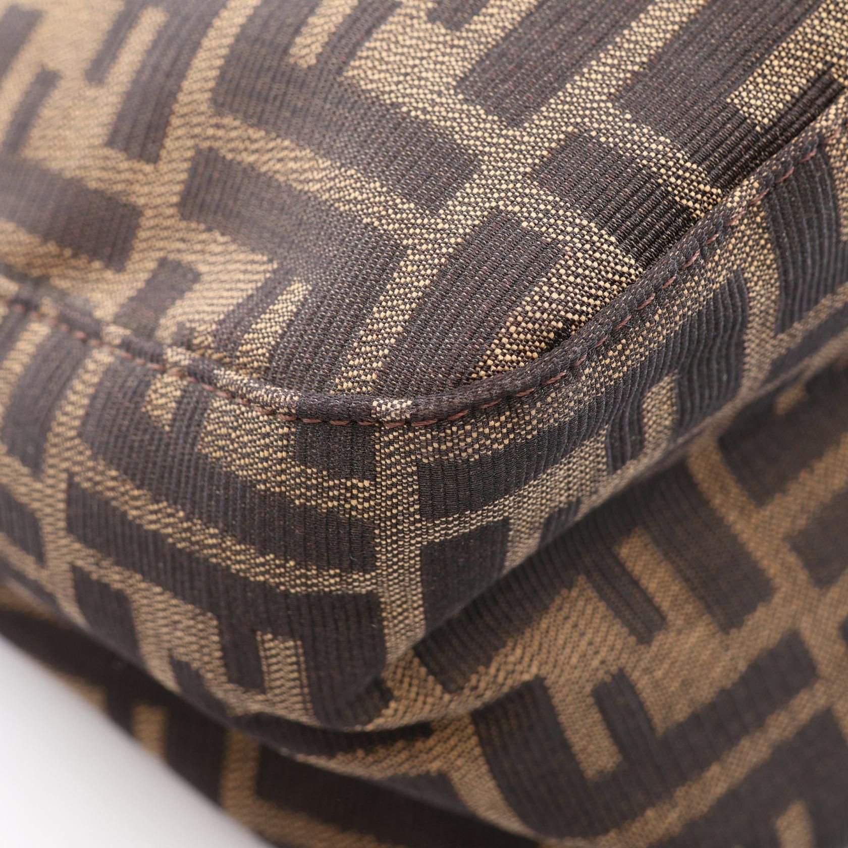 Zucca Shoulder Bag Brown Canvas — view 5