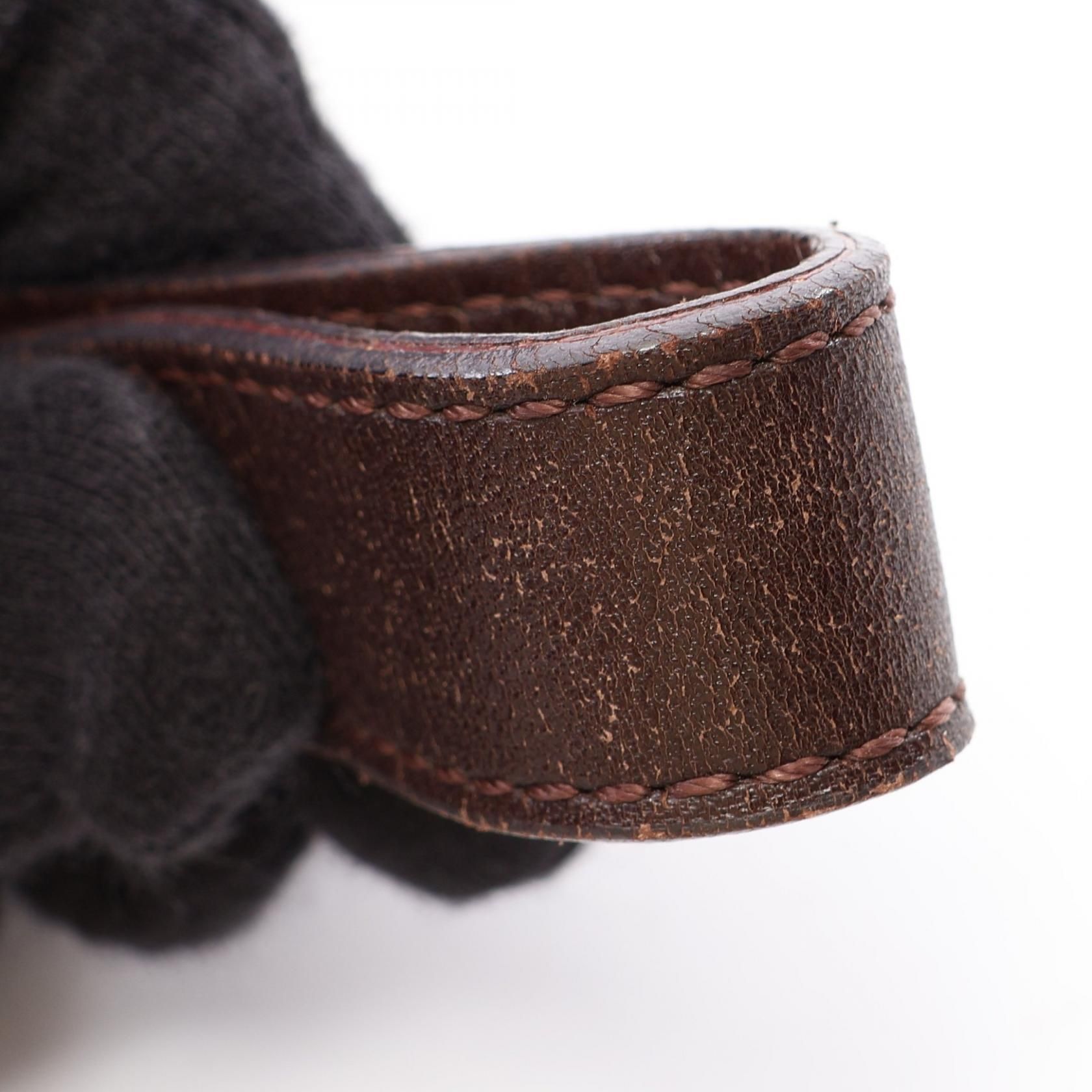Zucca Shoulder Bag Brown Canvas — view 8