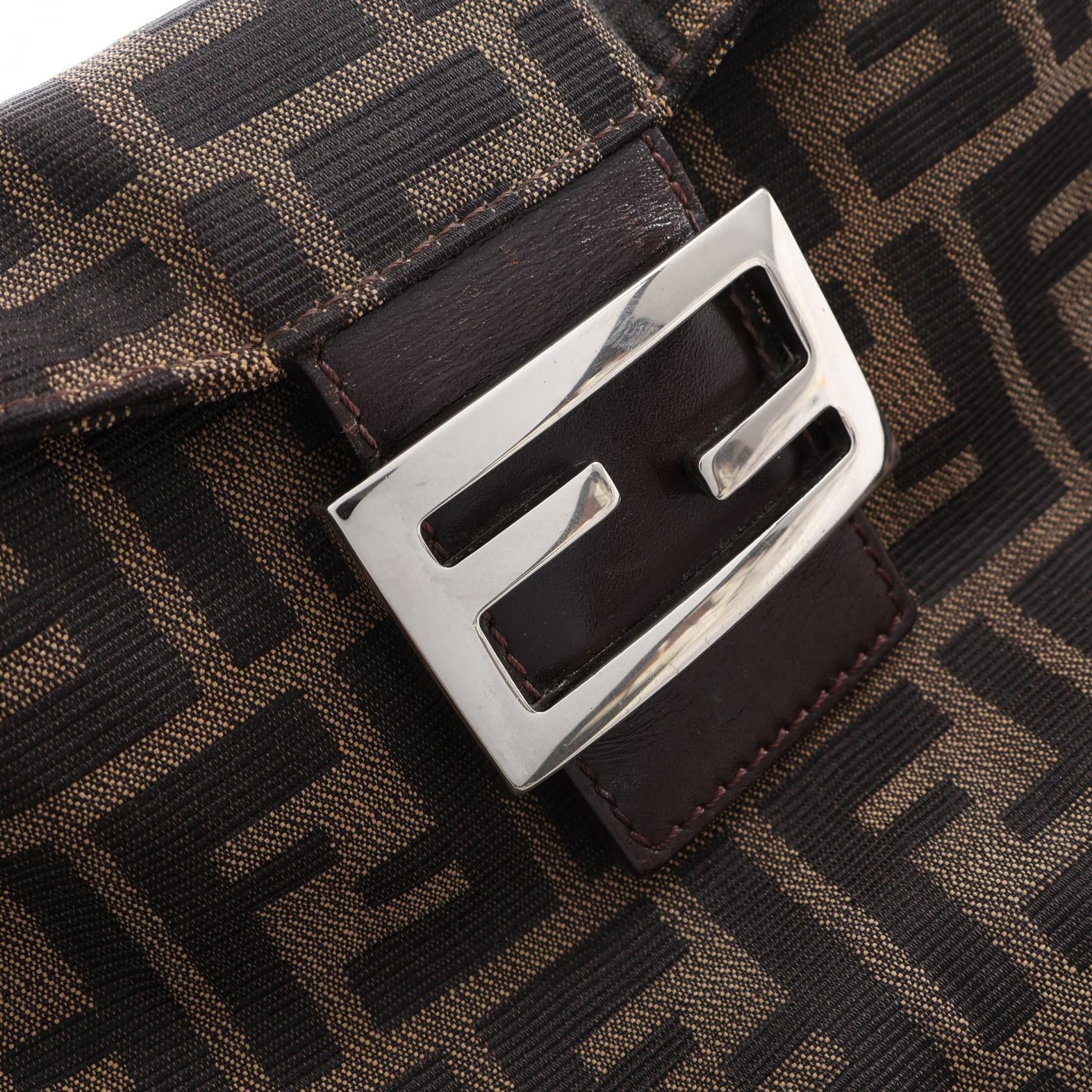 Zucca Shoulder Bag Brown Canvas — view 9