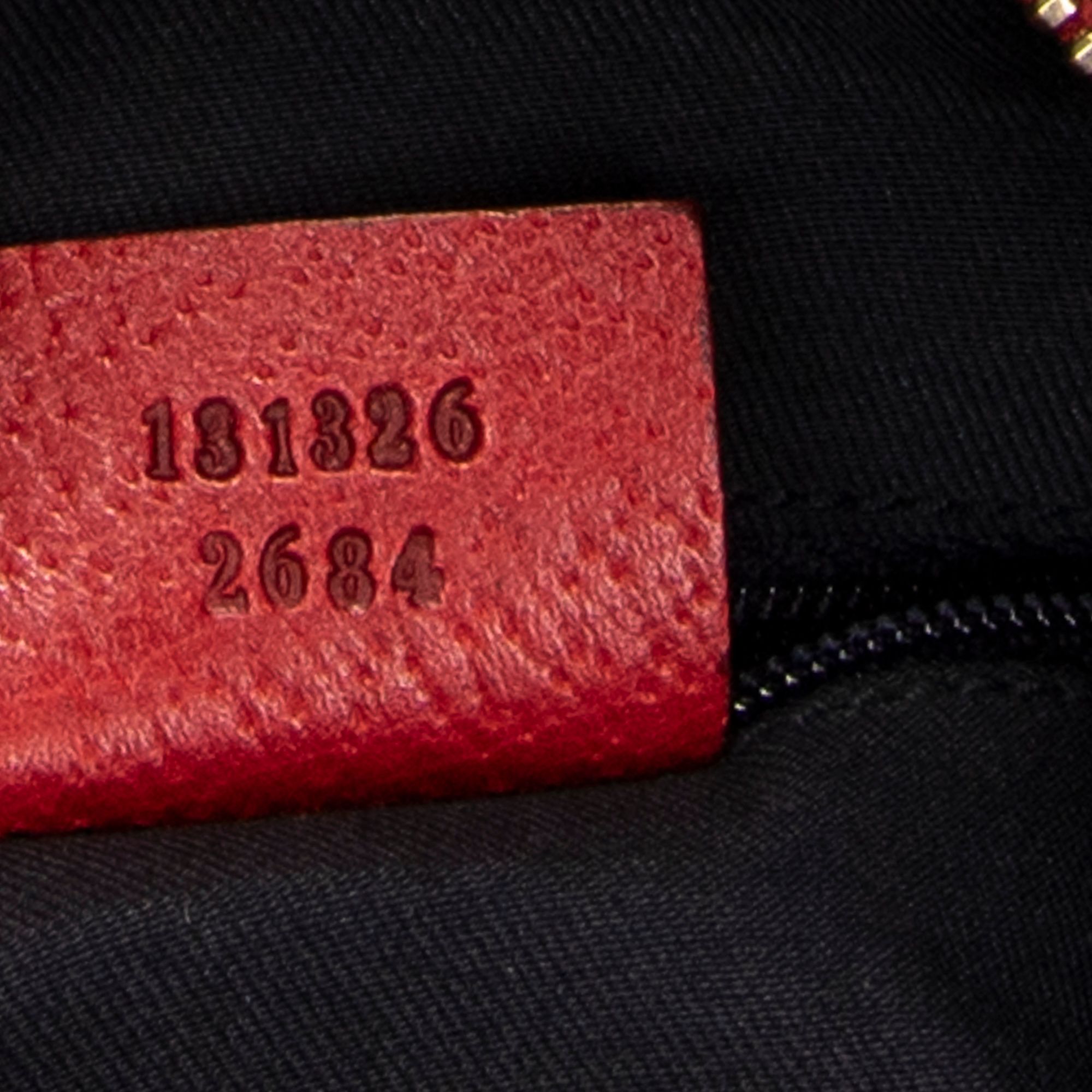 Abbey Crossbody Red/Navy/Beige Monogrammed Canvas Gold — view 10