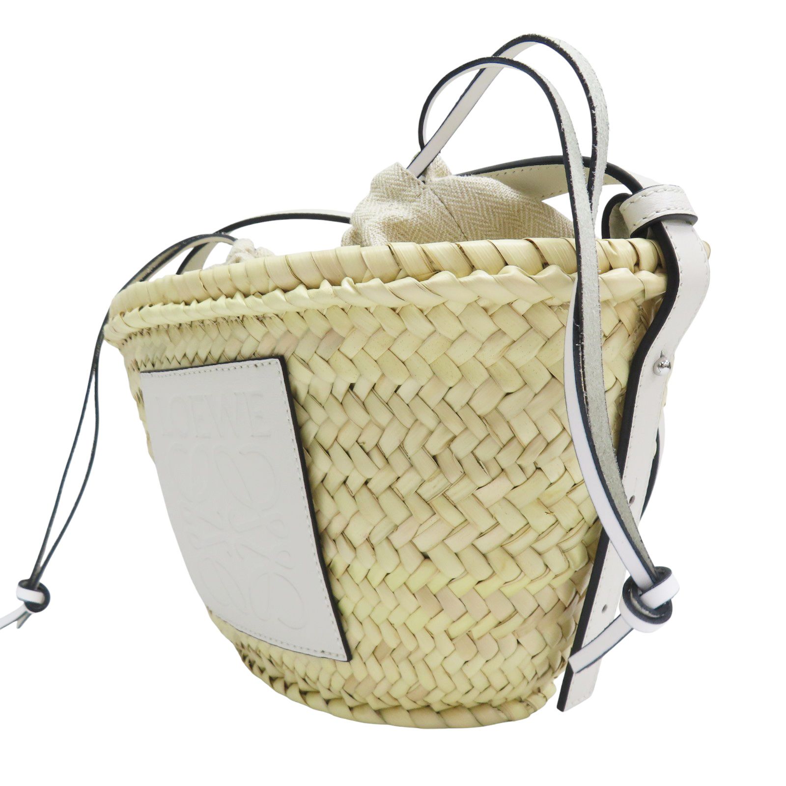 Raffia Drawstring Bucket Bag — view 3