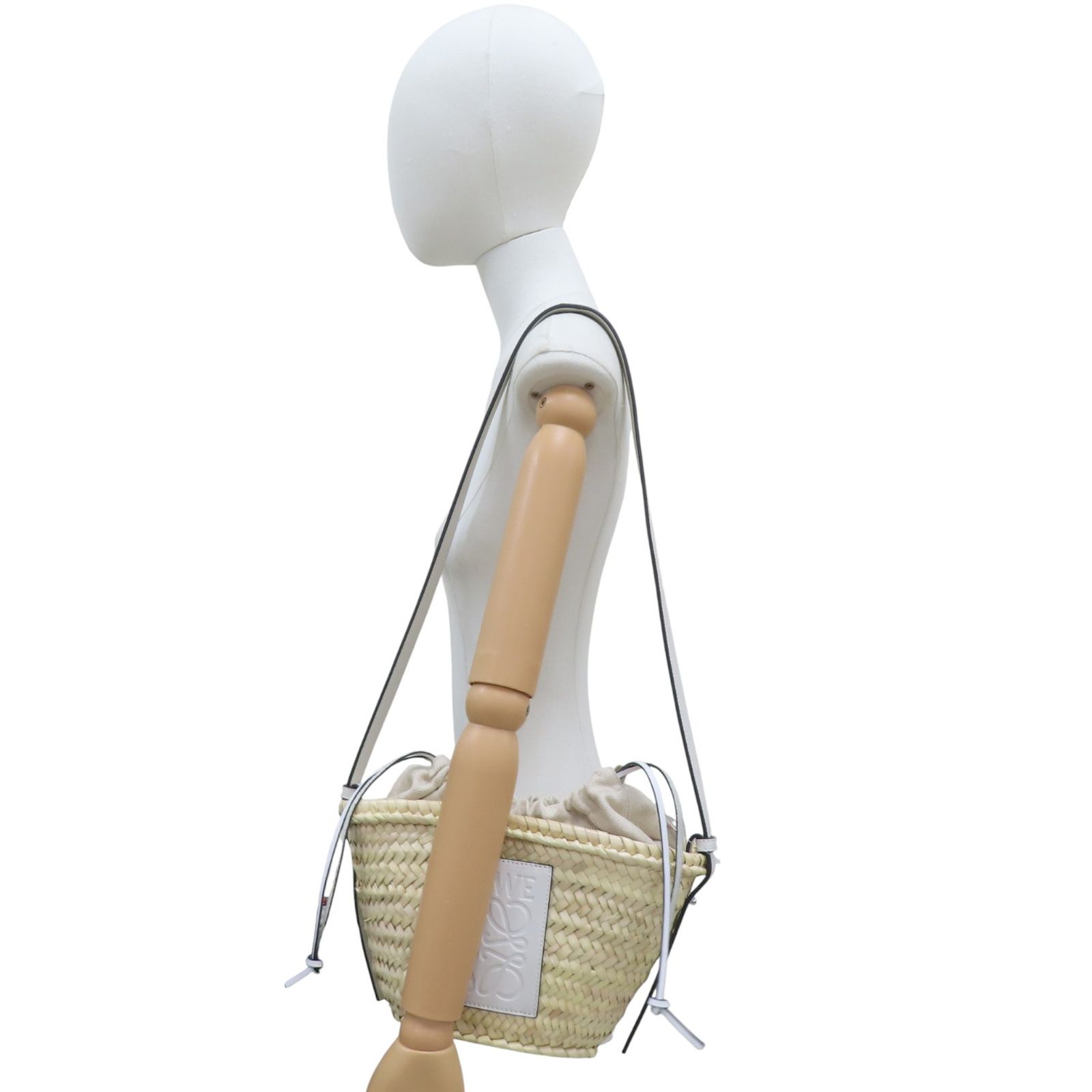 Raffia Drawstring Bucket Bag — view 8