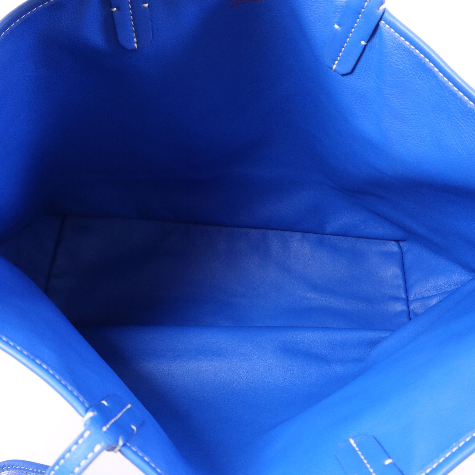 Painted Anjou Pm Ginpaku Handmade Bag Tote Bag Blue Pvc Coated Canvas — view 5