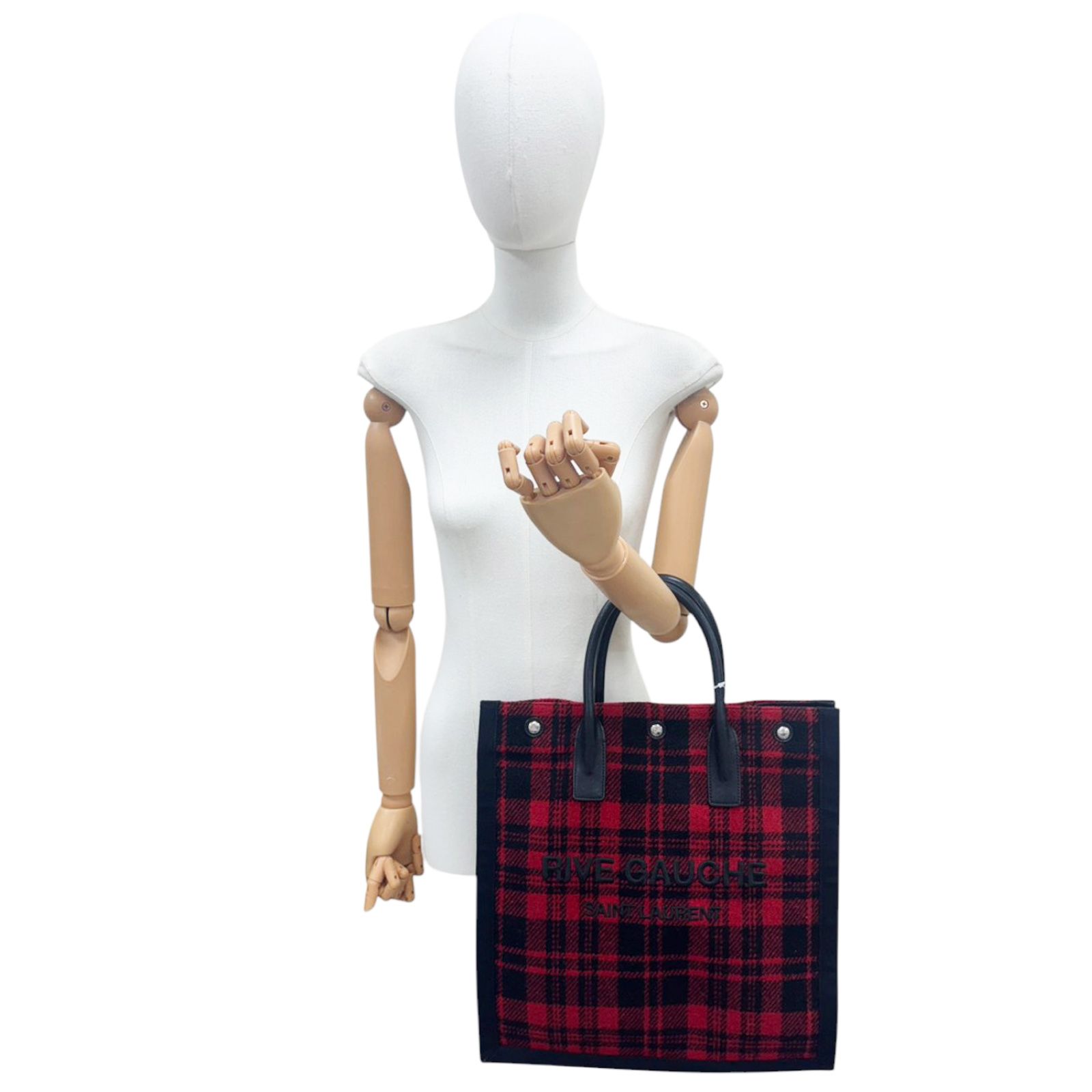 Rive Gauche Handbag Wool and Leather — view 9