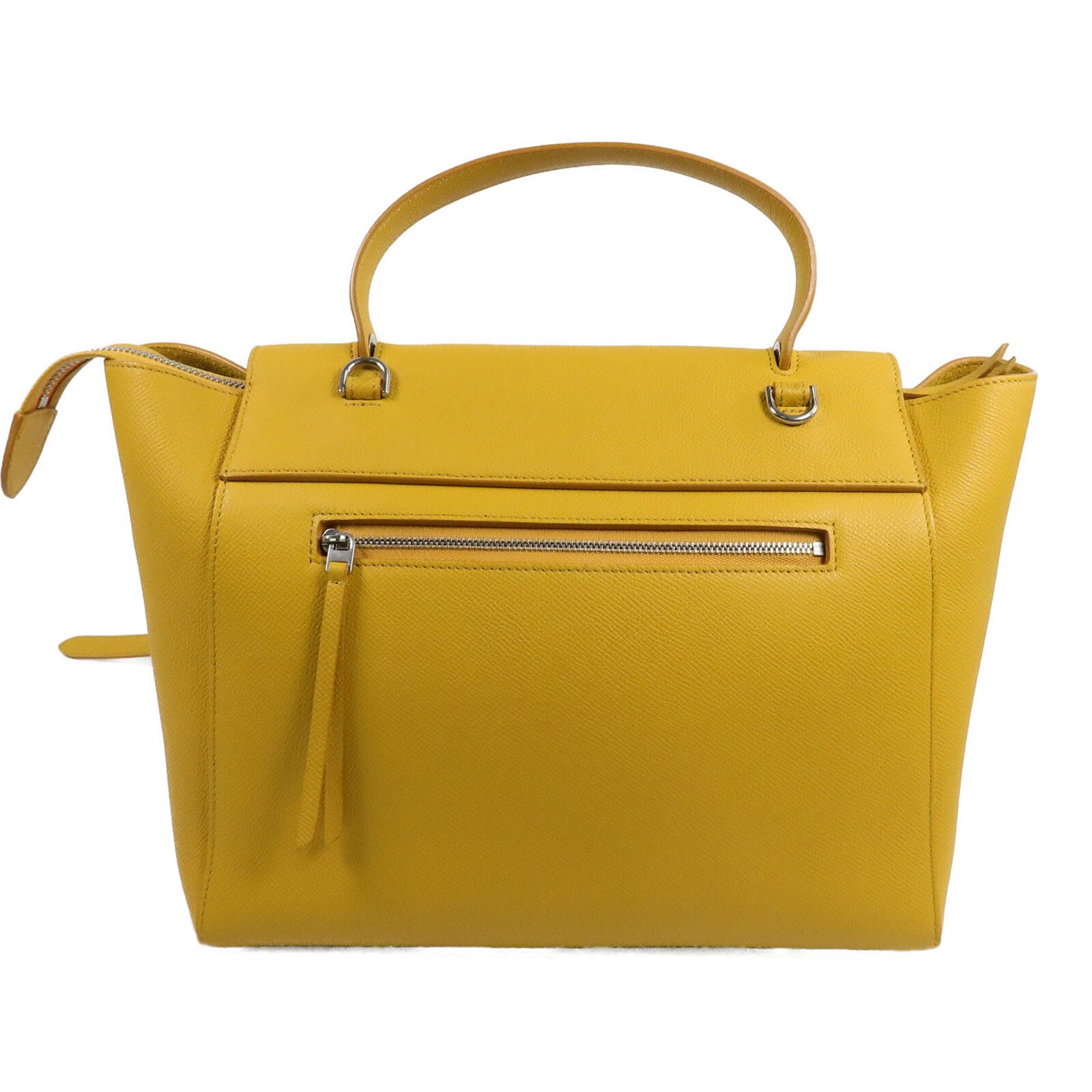 Cowhide Leather Mini Belt Bag Hand-handed Shoulder And Back Bag 2way Shoulder Bag Yellow Calfskin (cowhid — view 2
