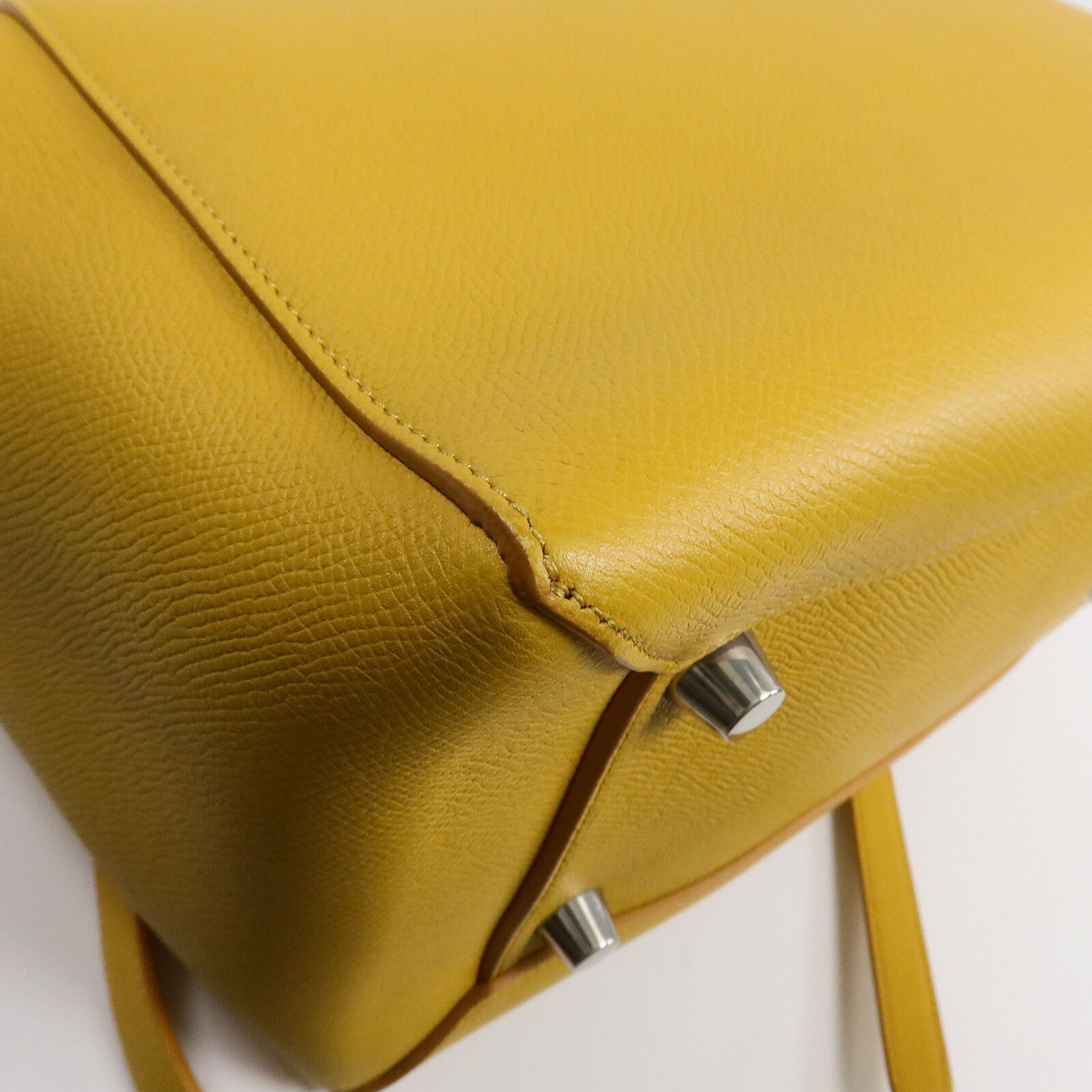 Cowhide Leather Mini Belt Bag Hand-handed Shoulder And Back Bag 2way Shoulder Bag Yellow Calfskin (cowhid — view 14