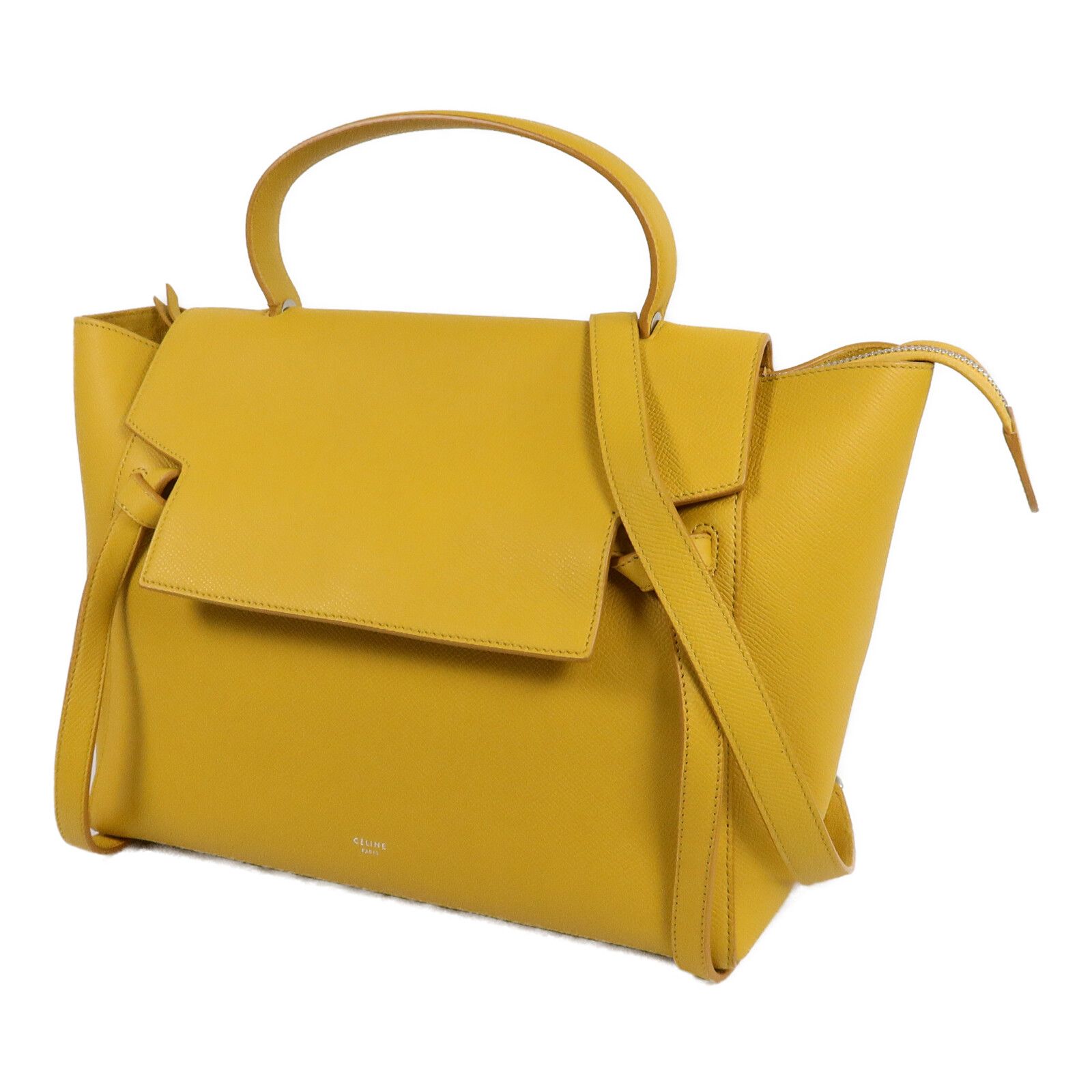Cowhide Leather Mini Belt Bag Hand-handed Shoulder And Back Bag 2way Shoulder Bag Yellow Calfskin (cowhid — view 3