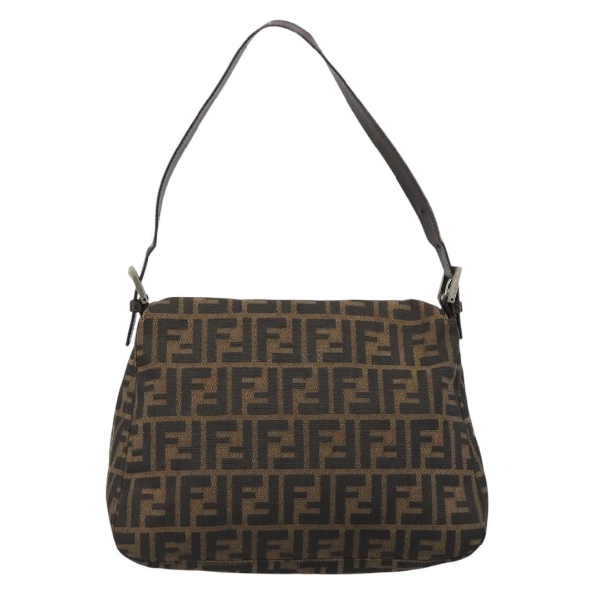 Mama Baguette Shoulder Bag Black Silver Brown Auth, Black — view 2
